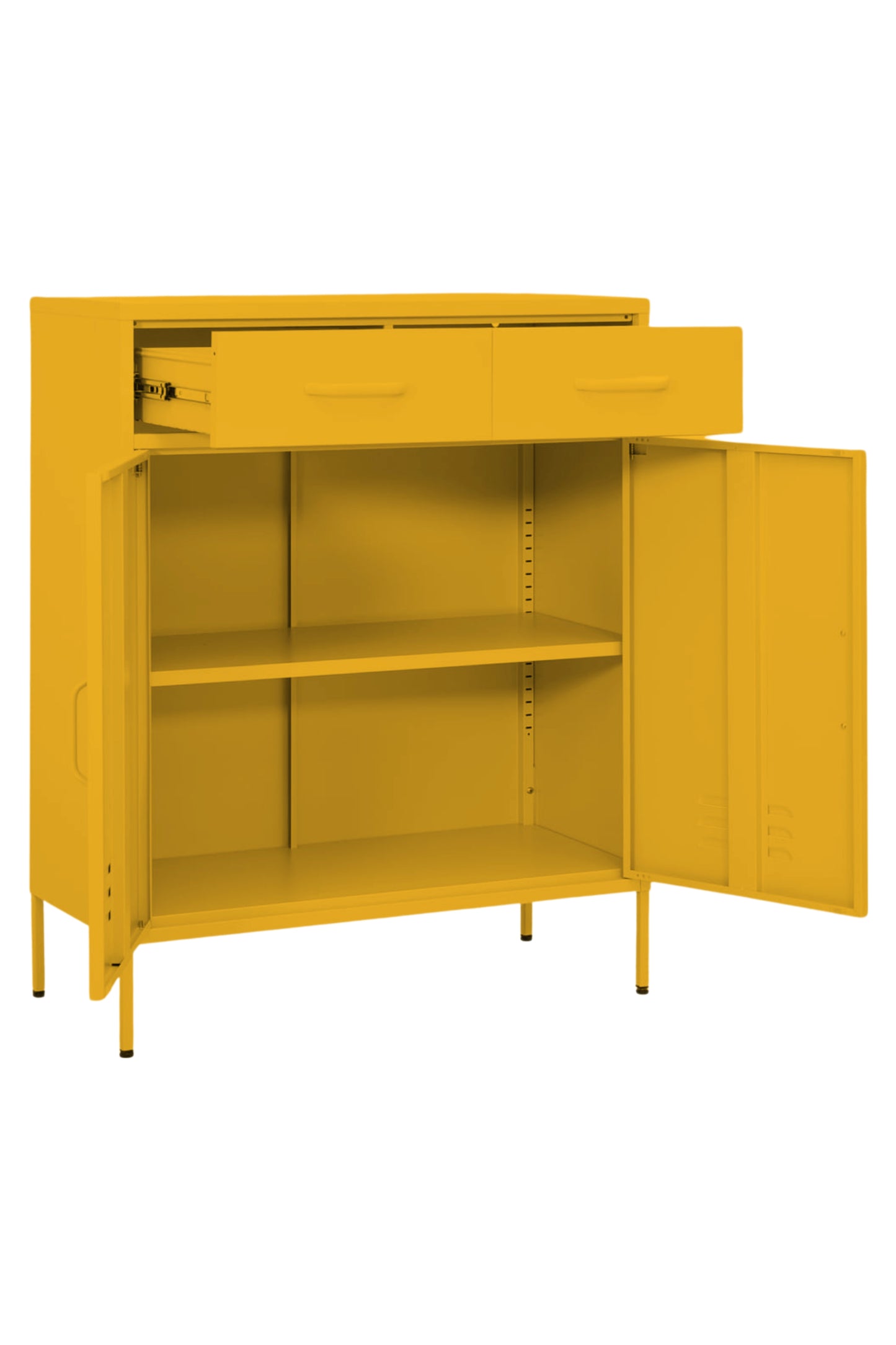 Double Scoop in Butter Salted Caramel - Modern Media Cabinet-Storage Cabinet