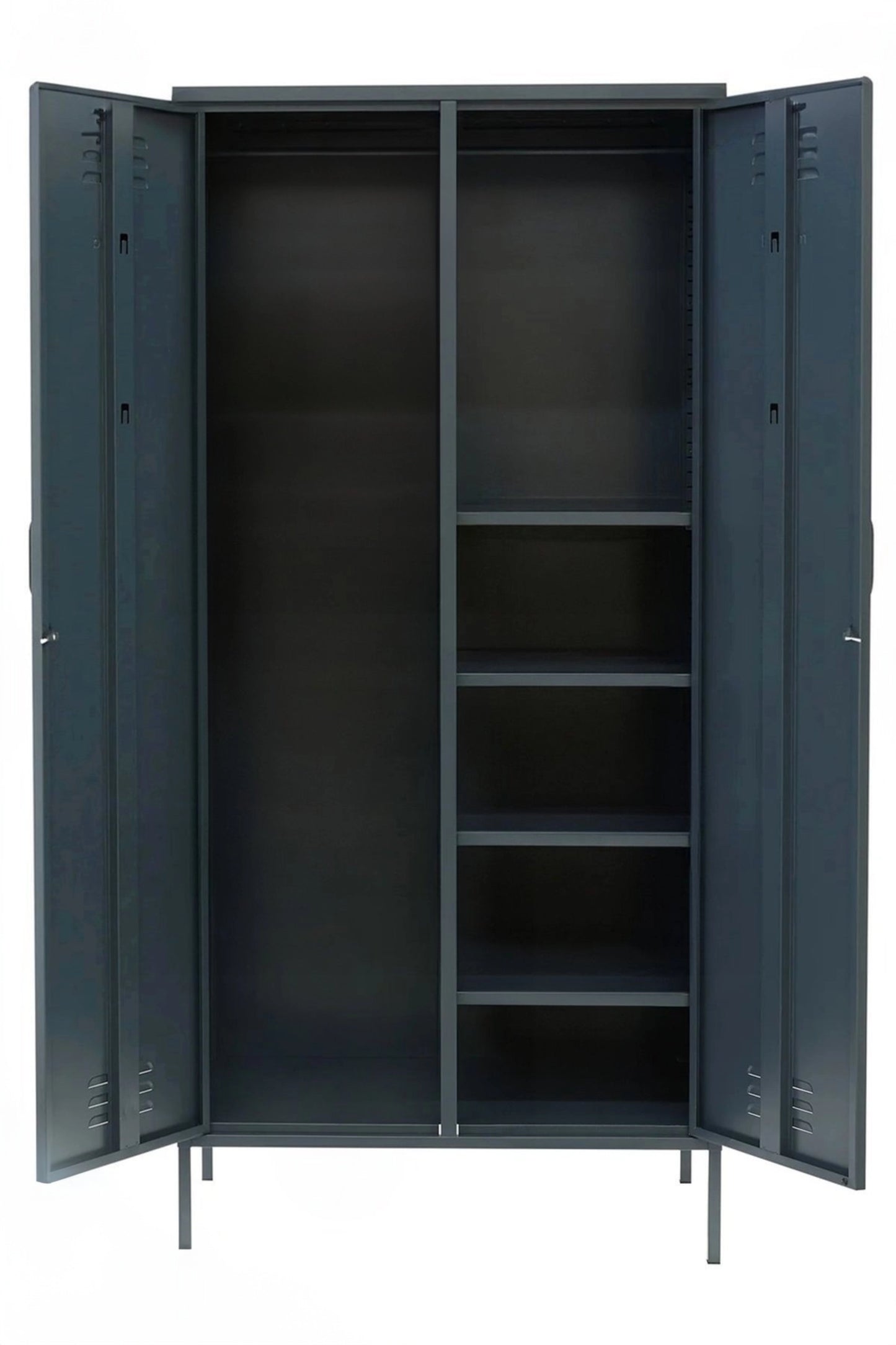 Double Swirl in Twisted Liquorice - Modern Steel Locker Wardrobe - Storage Cupboard