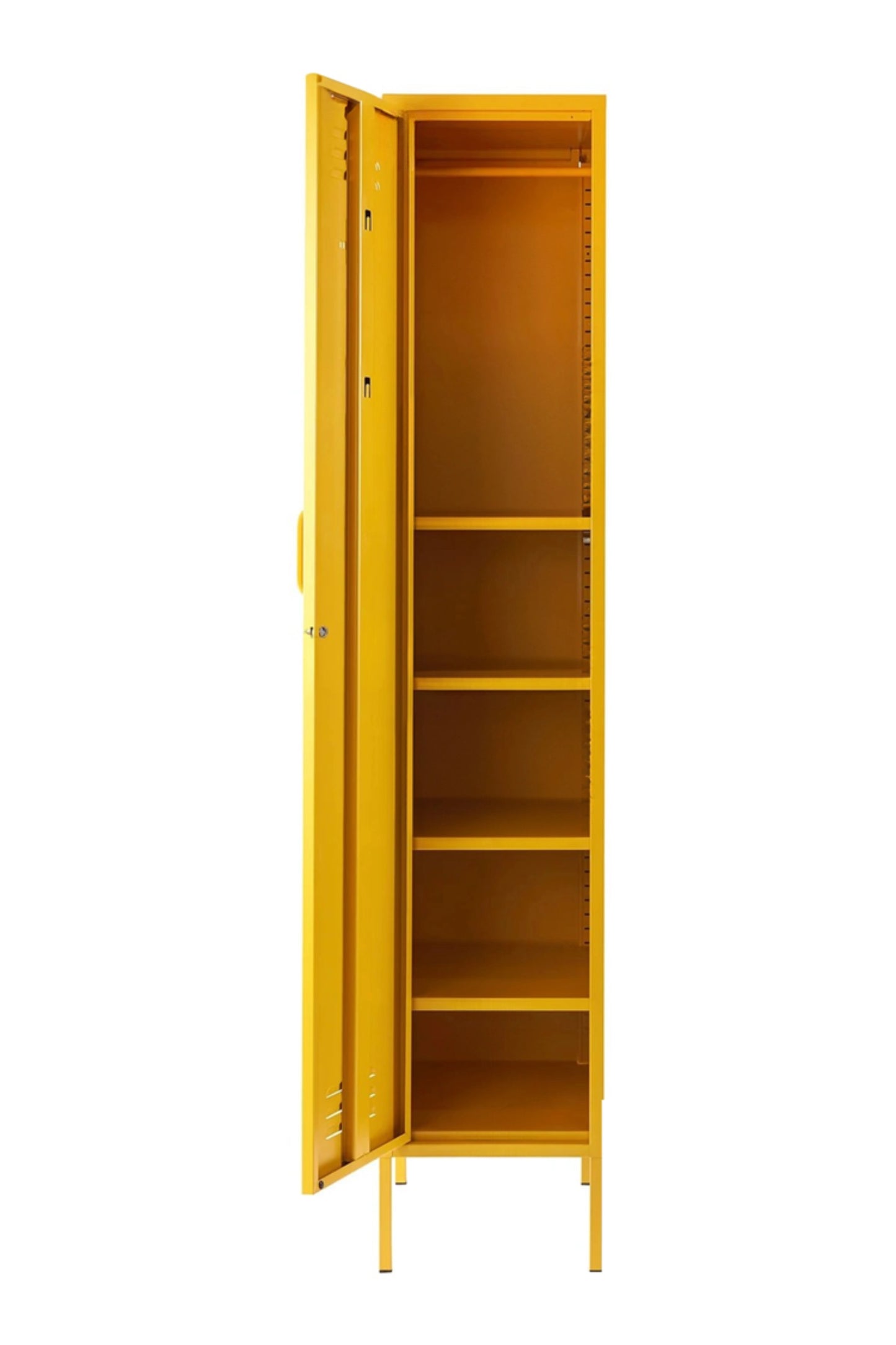 Single Dip in Butter Salted Caramel - Modern Steel Locker - Storage Cupboard - Left Door Opening