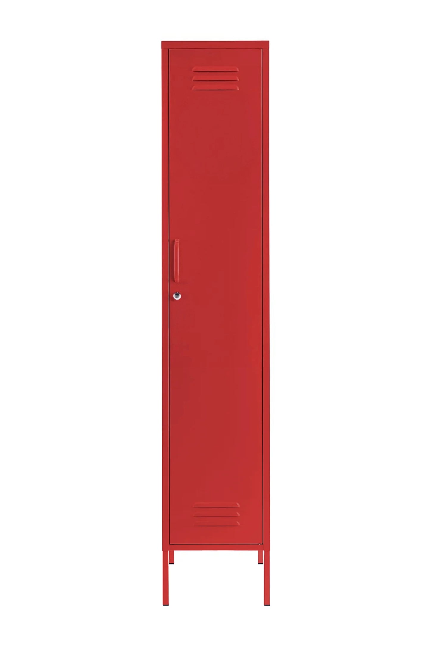 Single Dip in Cherry Bombshell - Modern Steel Locker - Storage Cupboard - Right Door Opening