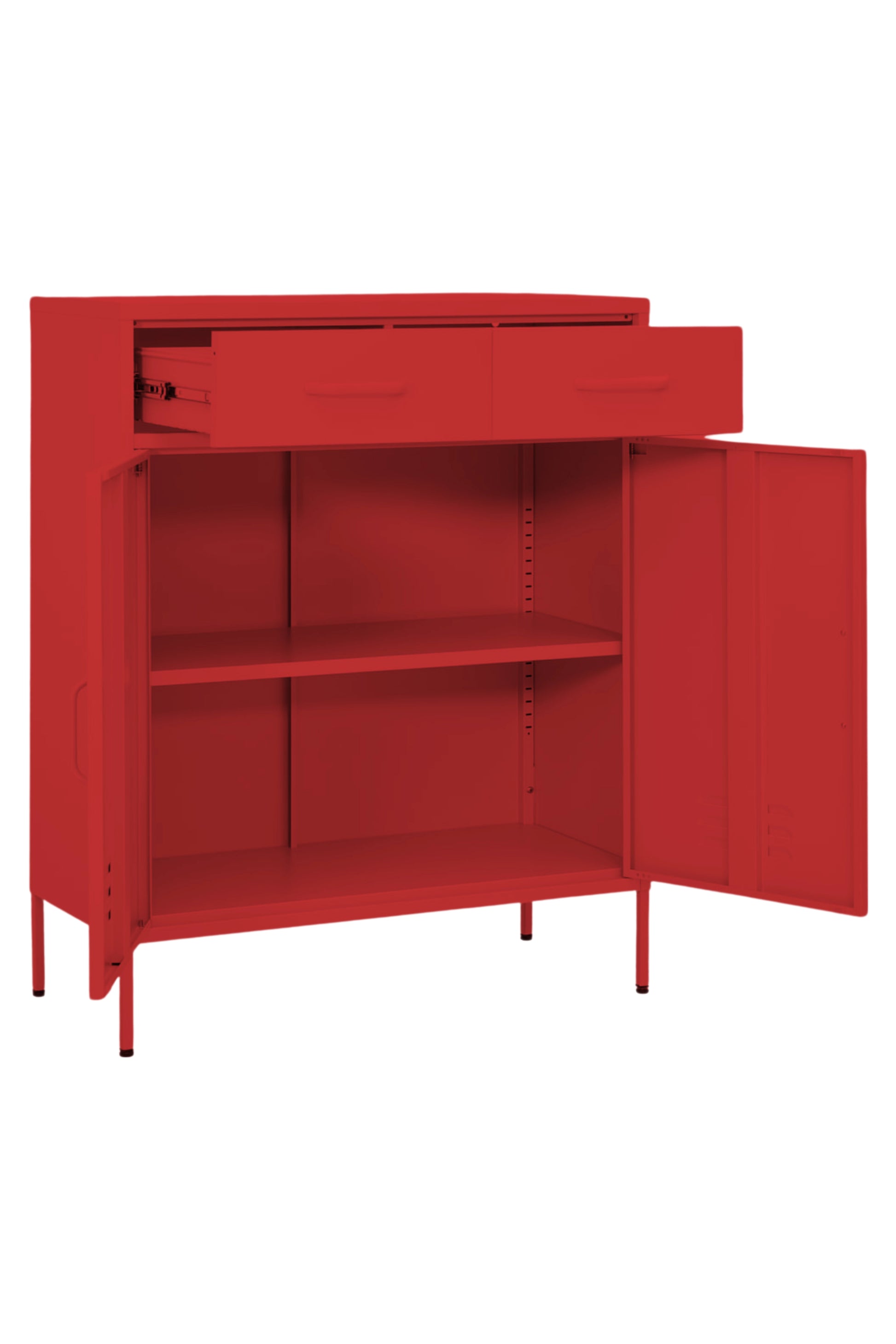 Double Scoop in Cherry Bombshell - Modern Media Cabinet-Storage Cabinet
