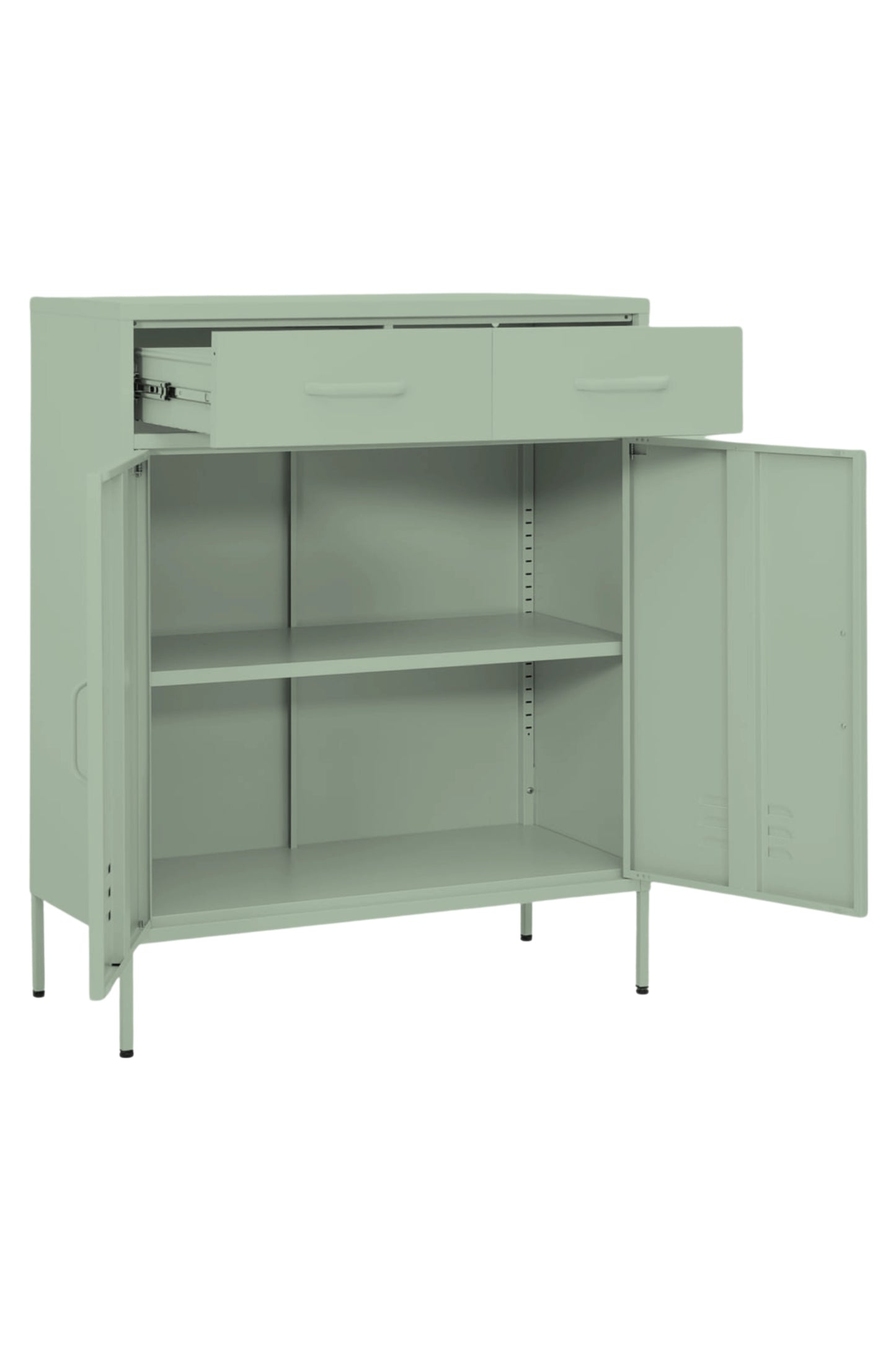 Double Scoop in Cool Mint - Modern Media Cabinet-Storage Cabinet