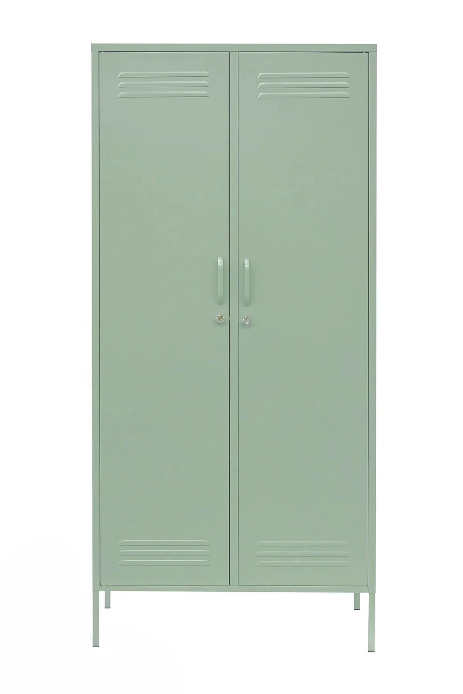 Double Swirl in Cool Mint - Modern Steel Locker Wardrobe - Storage