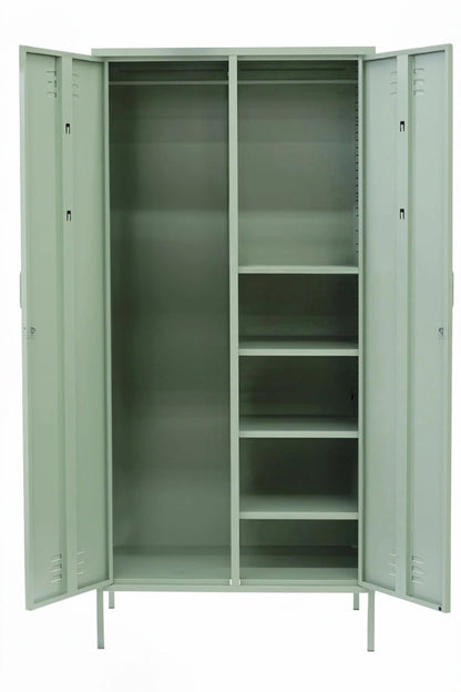 Double Swirl in Cool Mint - Modern Steel Locker Wardrobe - Storage ...