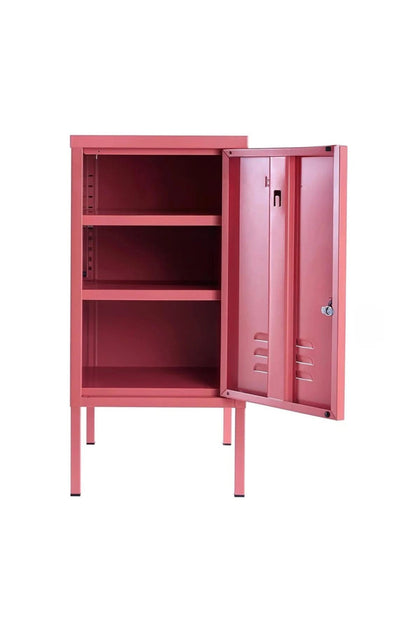 Left OpeningLittle Delight in Berrylicious  - Modern Steel Pedestal - Storage Cabinet - Right Door Opening