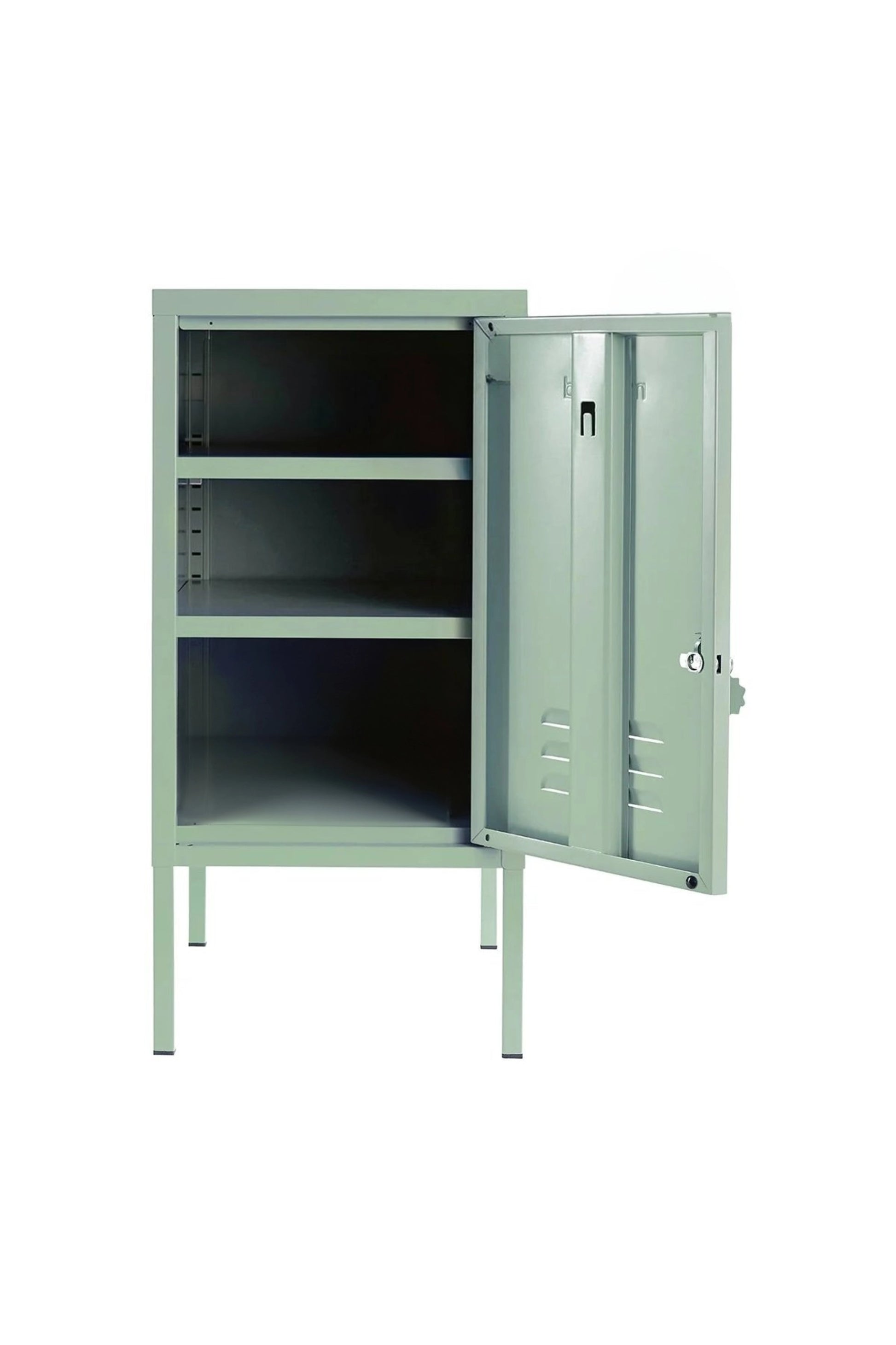 Little Delight in Cool Mint - Modern Steel Pedestal - Storage Cabinet - Right Door Opening