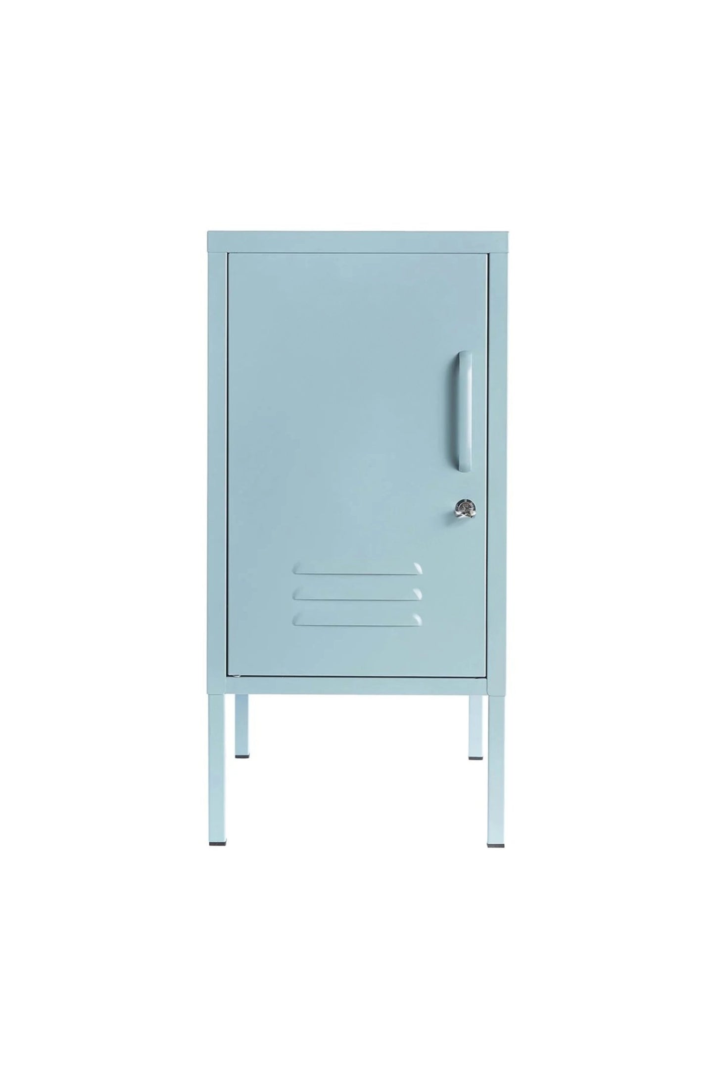 Little Delight in Double Bubblegum  - Modern Steel Pedestal - Storage Cabinet - Left Door Opening