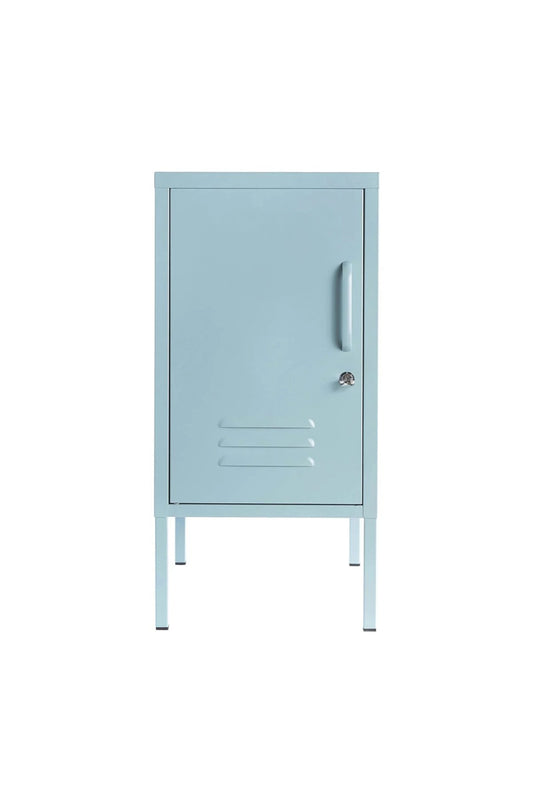Little Delight in Double Bubblegum  - Modern Steel Pedestal - Storage Cabinet - Left Door Opening