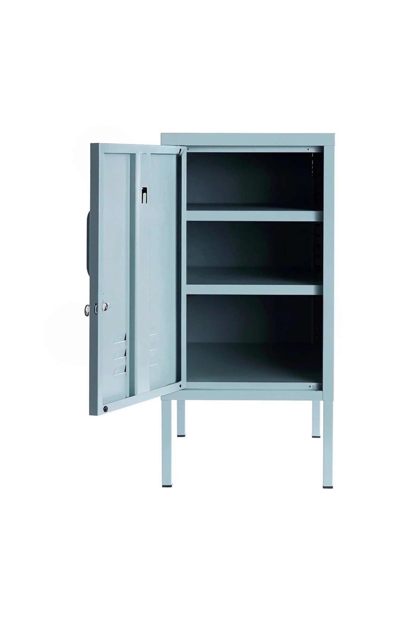 Little Delight in Double Bubblegum  - Modern Steel Pedestal - Storage Cabinet - Left Door Opening