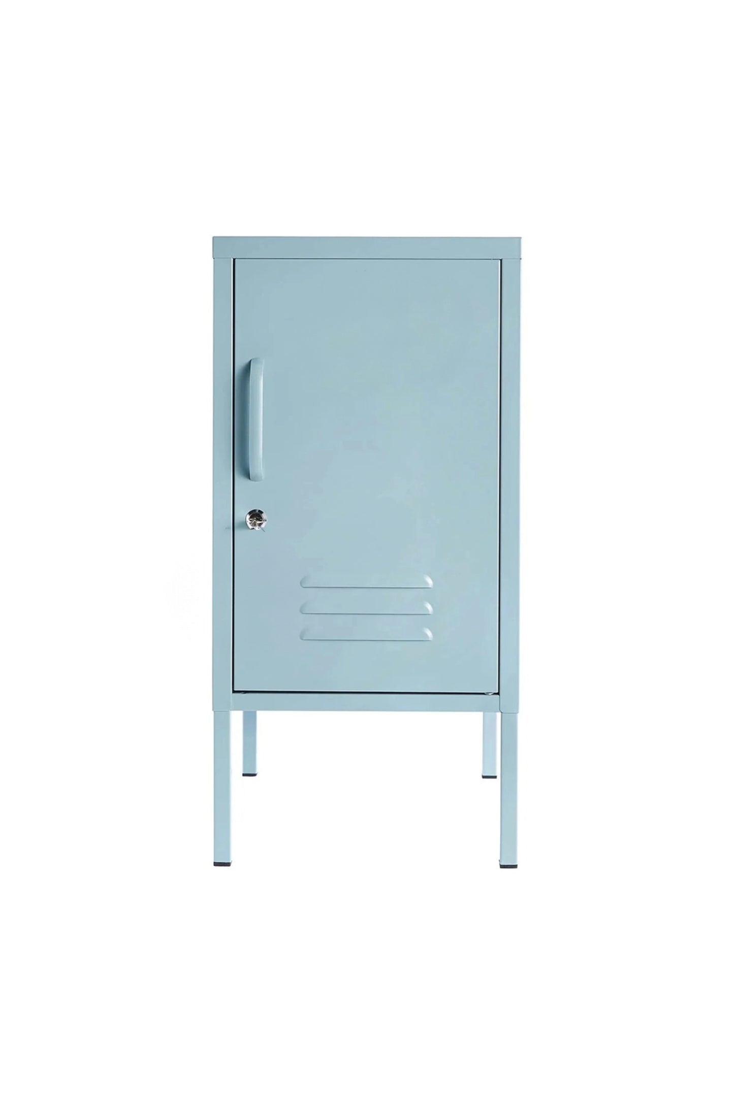 Little Delight in Double Bubblegum  - Modern Steel Pedestal - Storage Cabinet - Right Door Opening