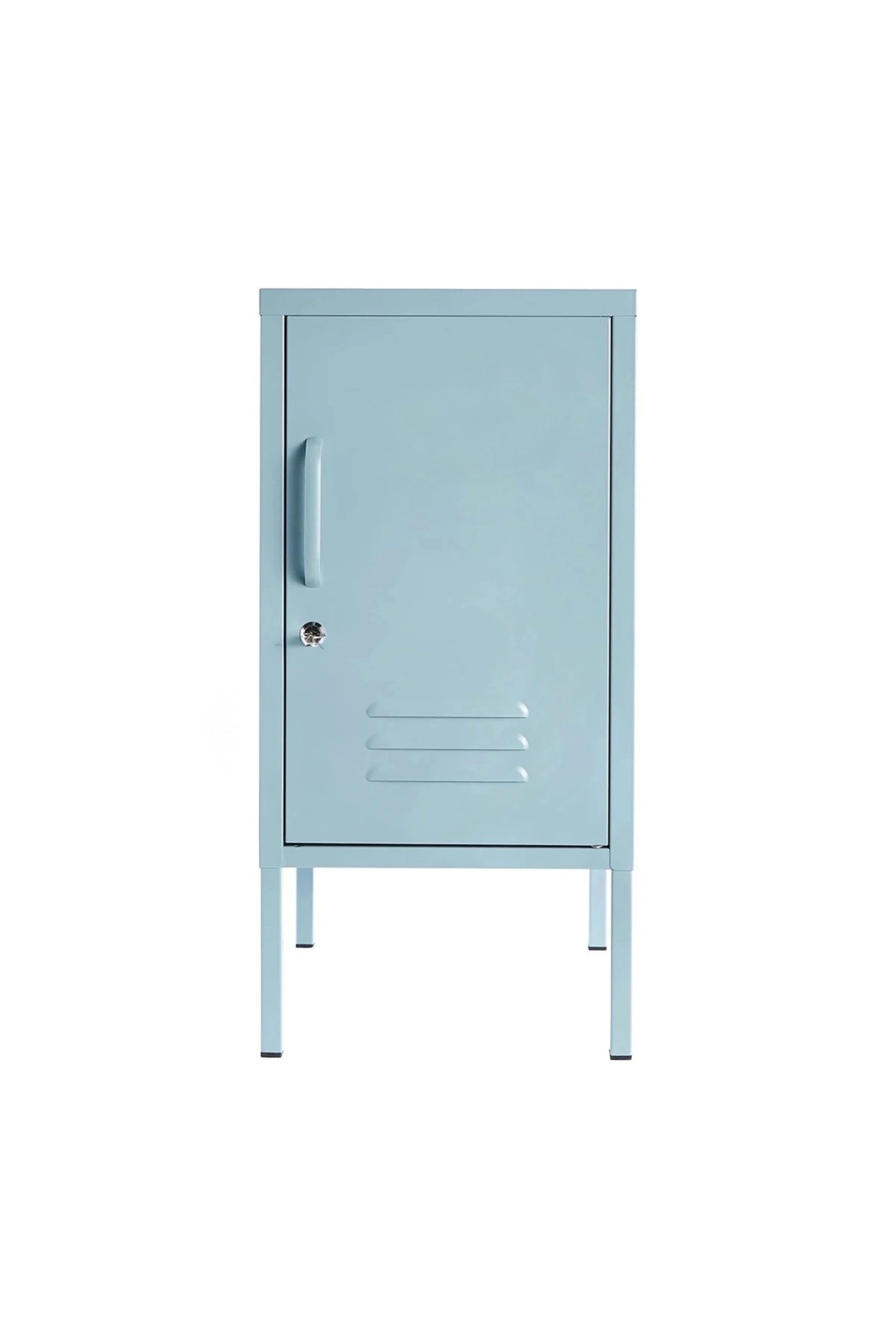 Little Delight in Double Bubblegum  - Modern Steel Pedestal - Storage Cabinet - Right Door Opening
