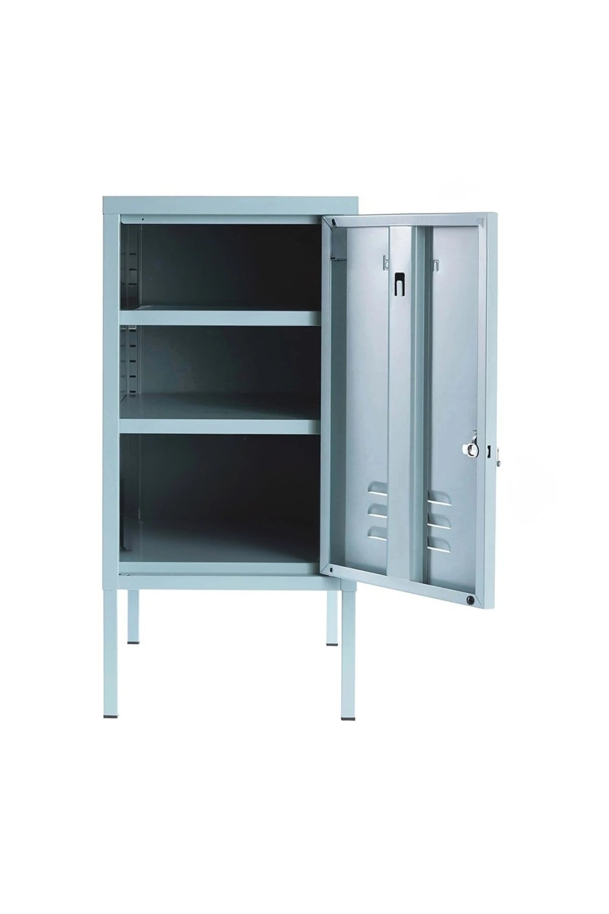 Little Delight in Double Bubblegum  - Modern Steel Pedestal - Storage Cabinet - Right Door Opening