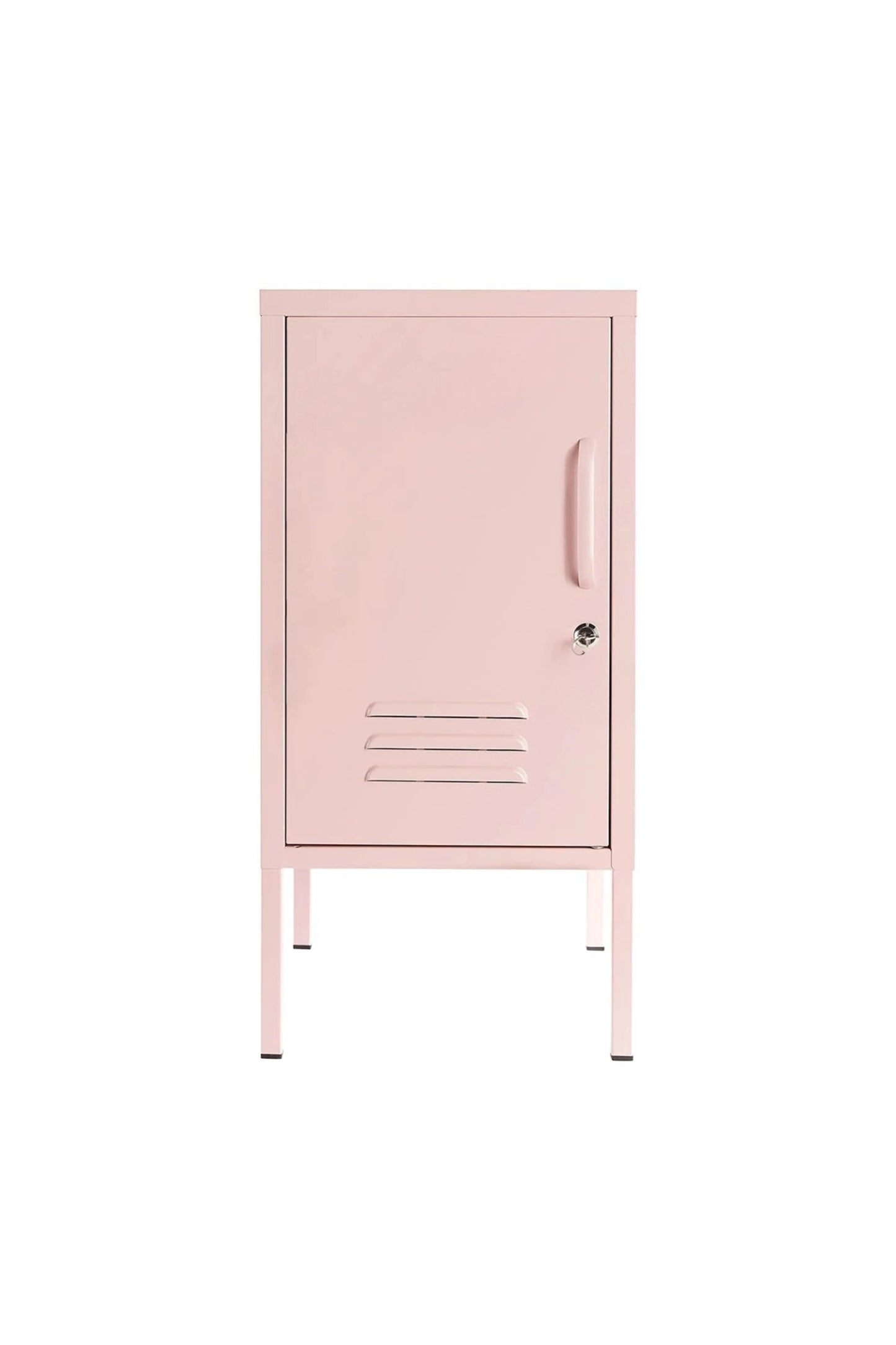 Little Delight in Strawberry Cupcake  - Modern Steel Pedestal - Storage Cabinet - Left Door Opening