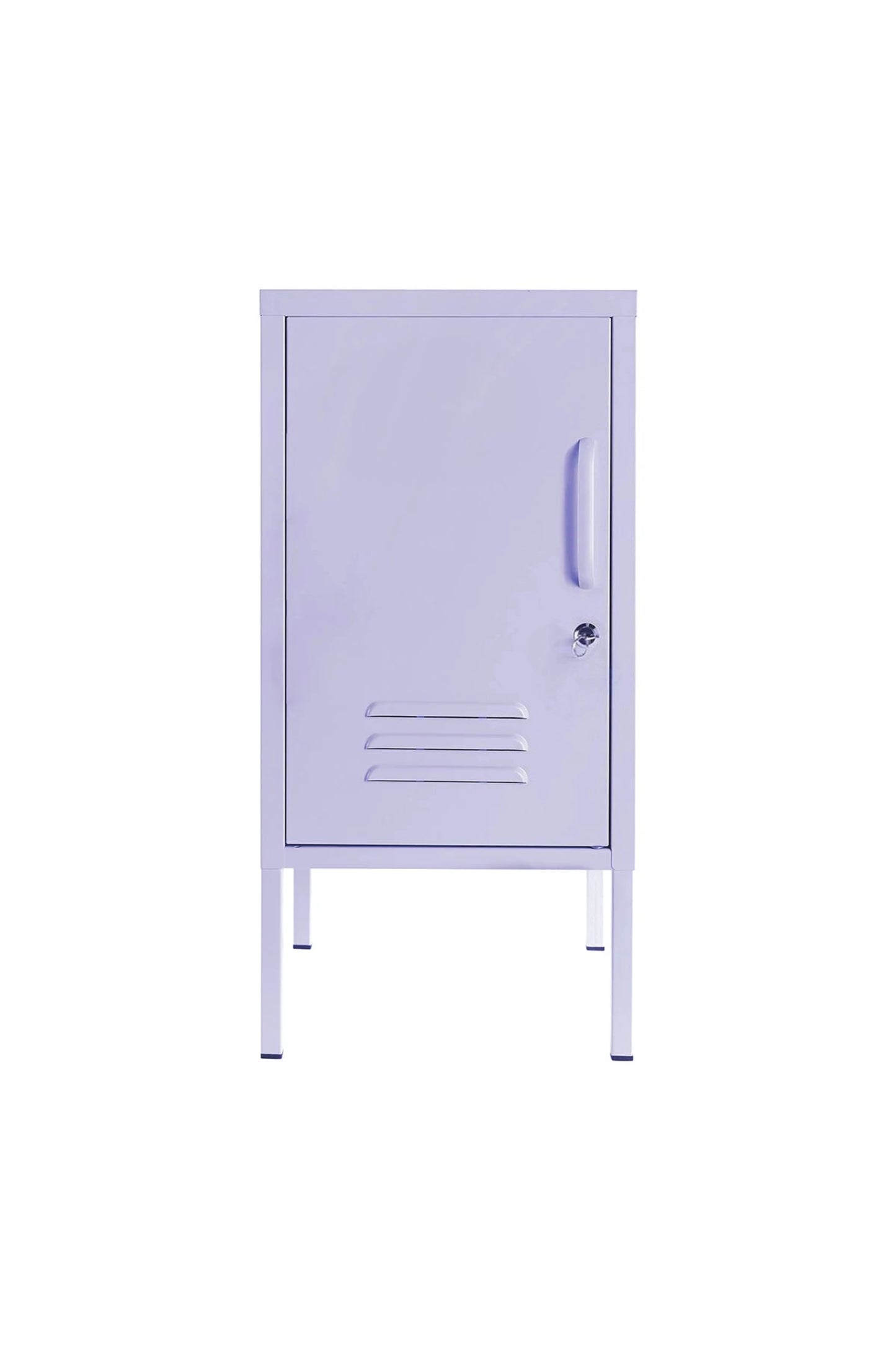 Little Delight in Taro Milk  - Modern Steel Pedestal - Storage Cabinet - Left Door Opening