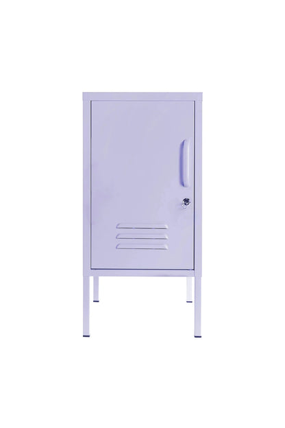 Little Delight in Taro Milk  - Modern Steel Pedestal - Storage Cabinet - Left Door Opening