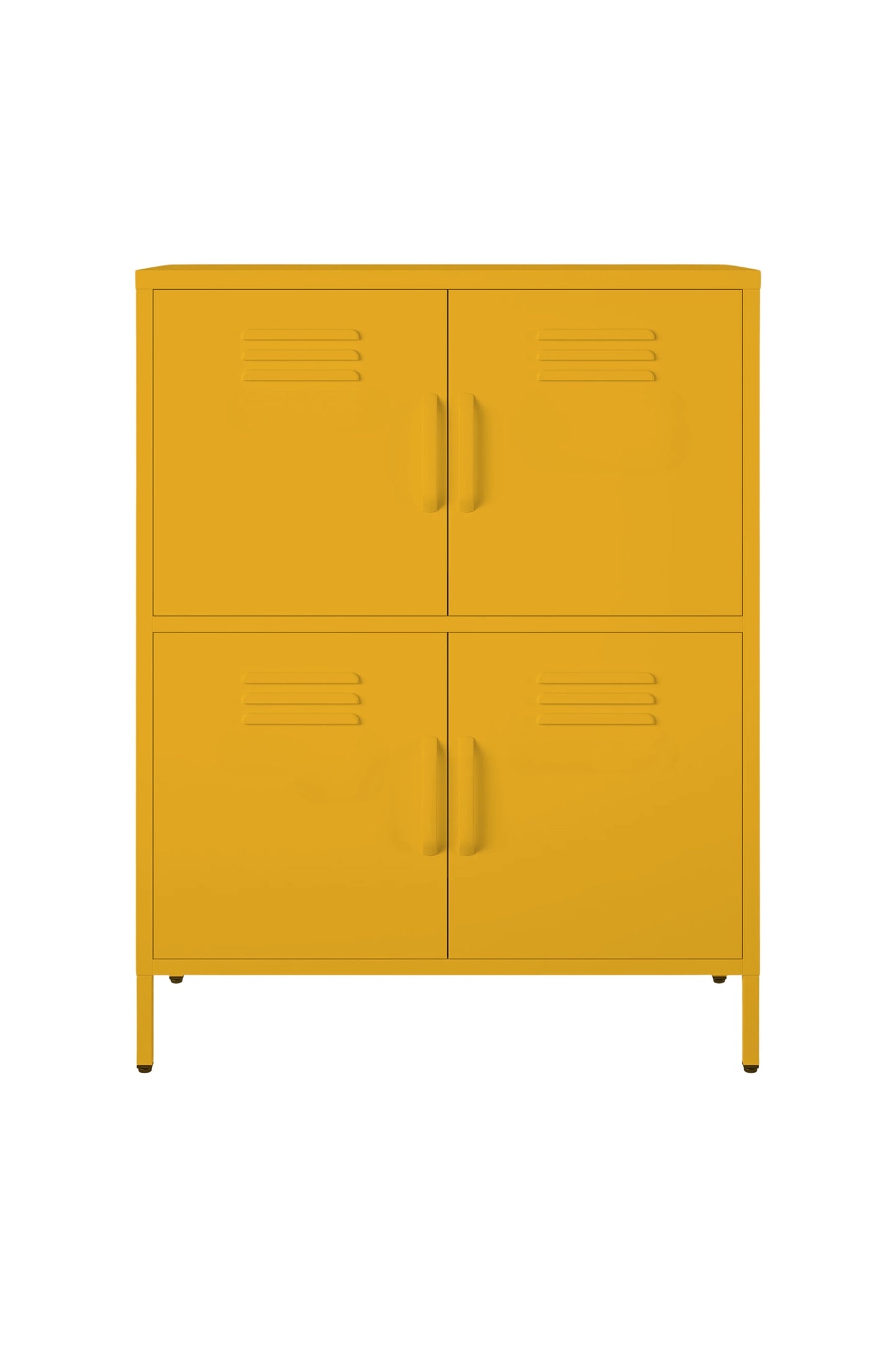 Quattro Scoop in Butter Salted Caramel - Modern 4 Door Cabinet- Storage Cabinet