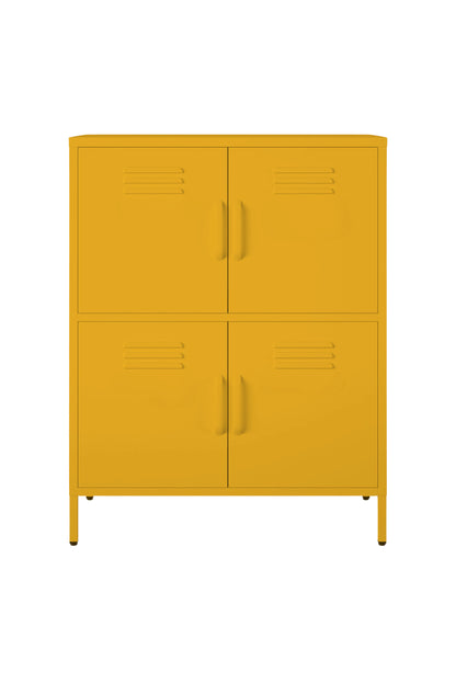 Quattro Scoop in Butter Salted Caramel - Modern 4 Door Cabinet- Storage Cabinet