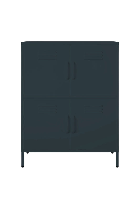 Quattro Scoop in Twisted Liquorice - Modern 4 Door Cabinet- Storage Cabinet
