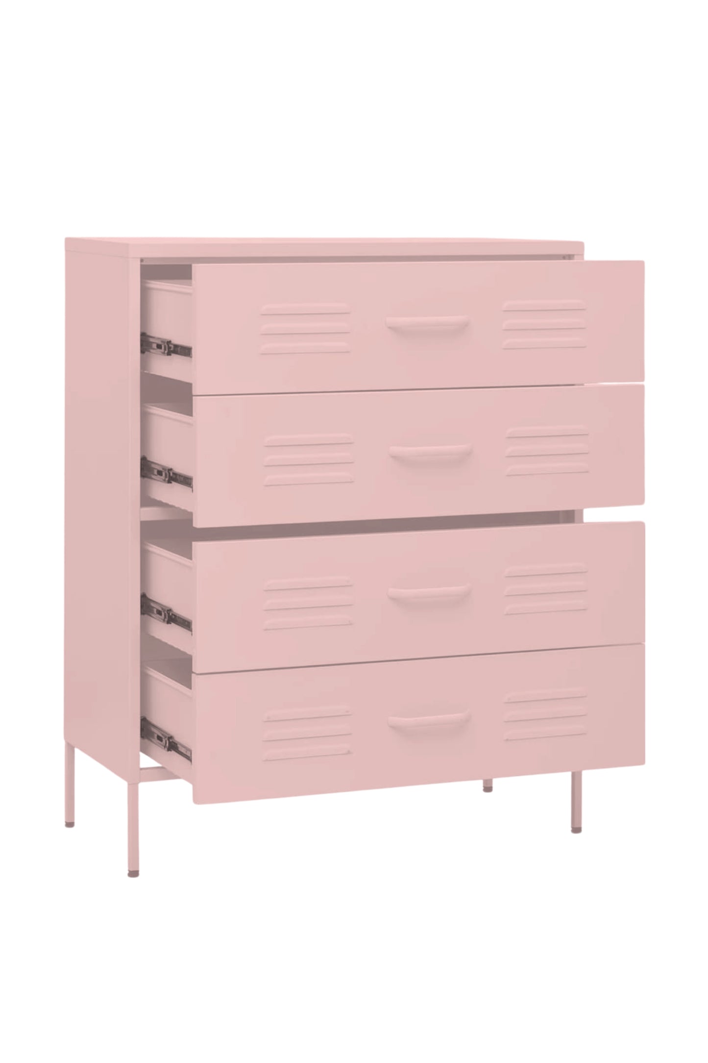 Quattro Treat in Strawberry Cupcake - Modern 4 Door Drawer- Storage Drawer