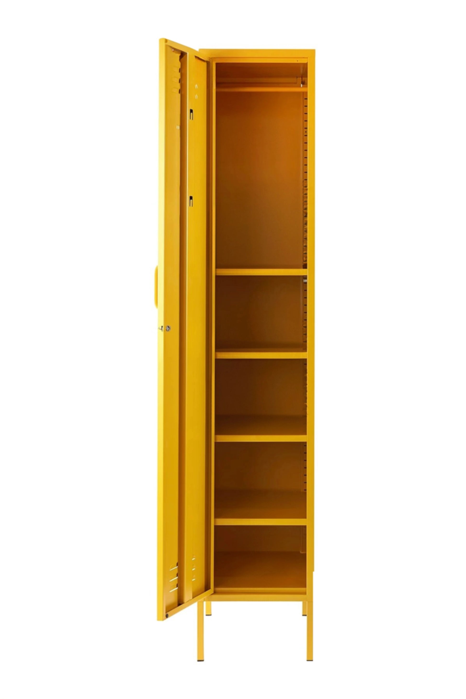 Single Dip in Butter Salted Caramel - Modern Steel Locker - Storage Cupboard - Left Door Opening