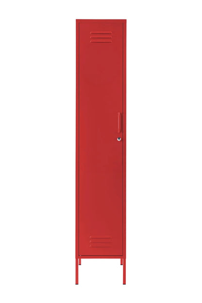 Single Dip in Cherry Bombshell - Modern Steel Locker - Storage Cupboard - Left Door Opening