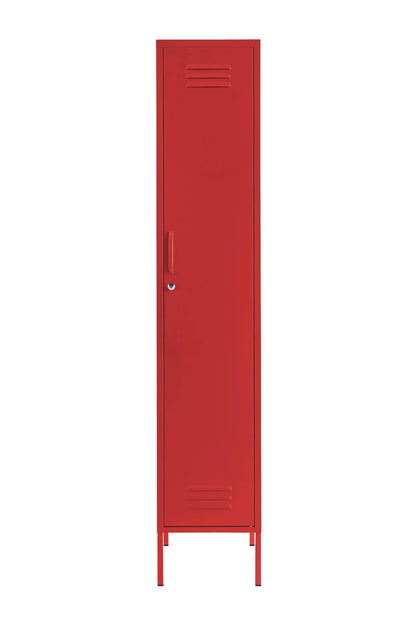 Single Dip in Cherry Bombshell - Modern Steel Locker - Storage Cupboard - Right Door Opening