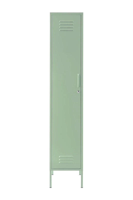 Single Dip in Cool Mint - Modern Steel Locker - Storage Cupboard - Left Door Opening