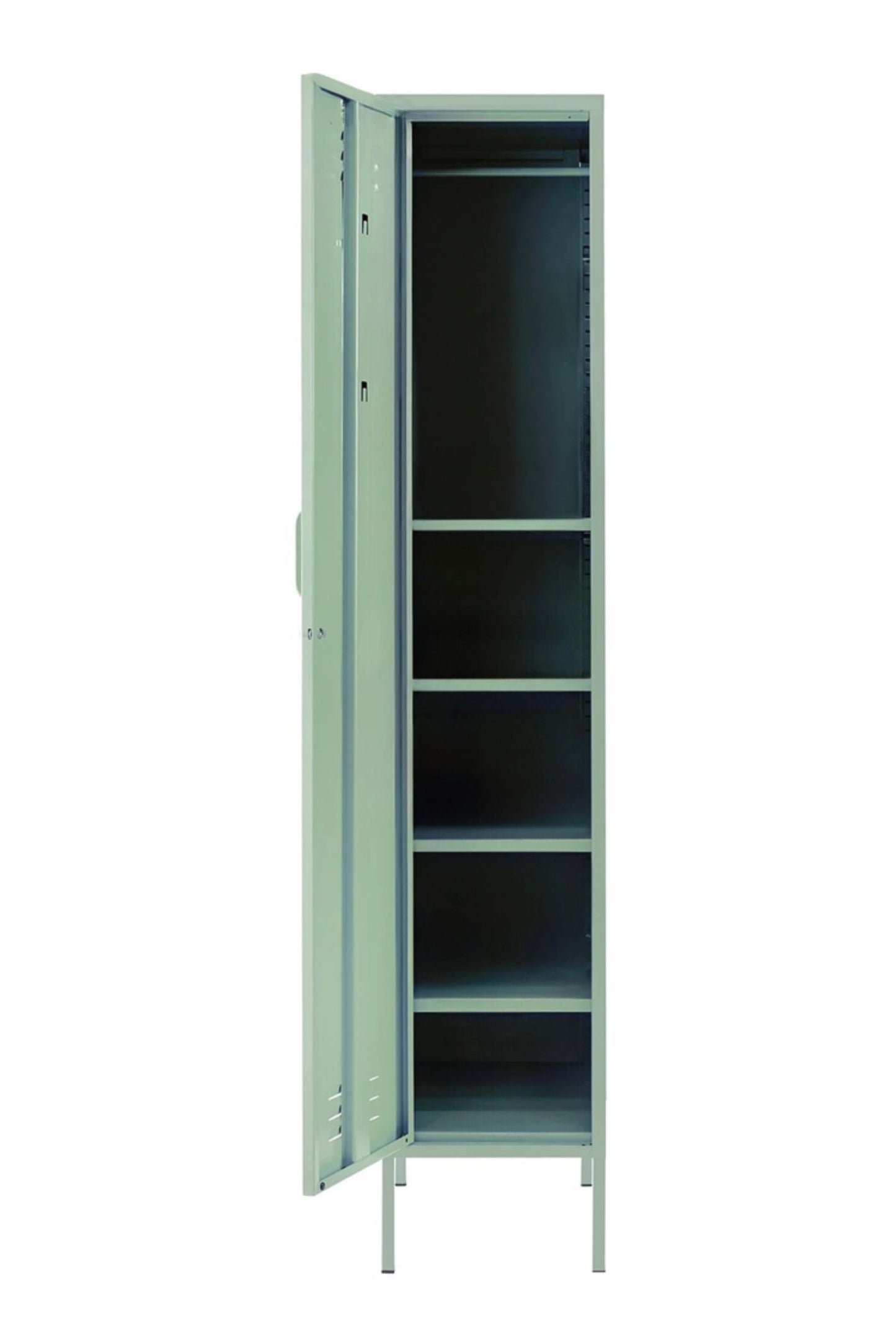 Single Dip in Cool Mint - Modern Steel Locker - Storage Cupboard - Left Door Opening