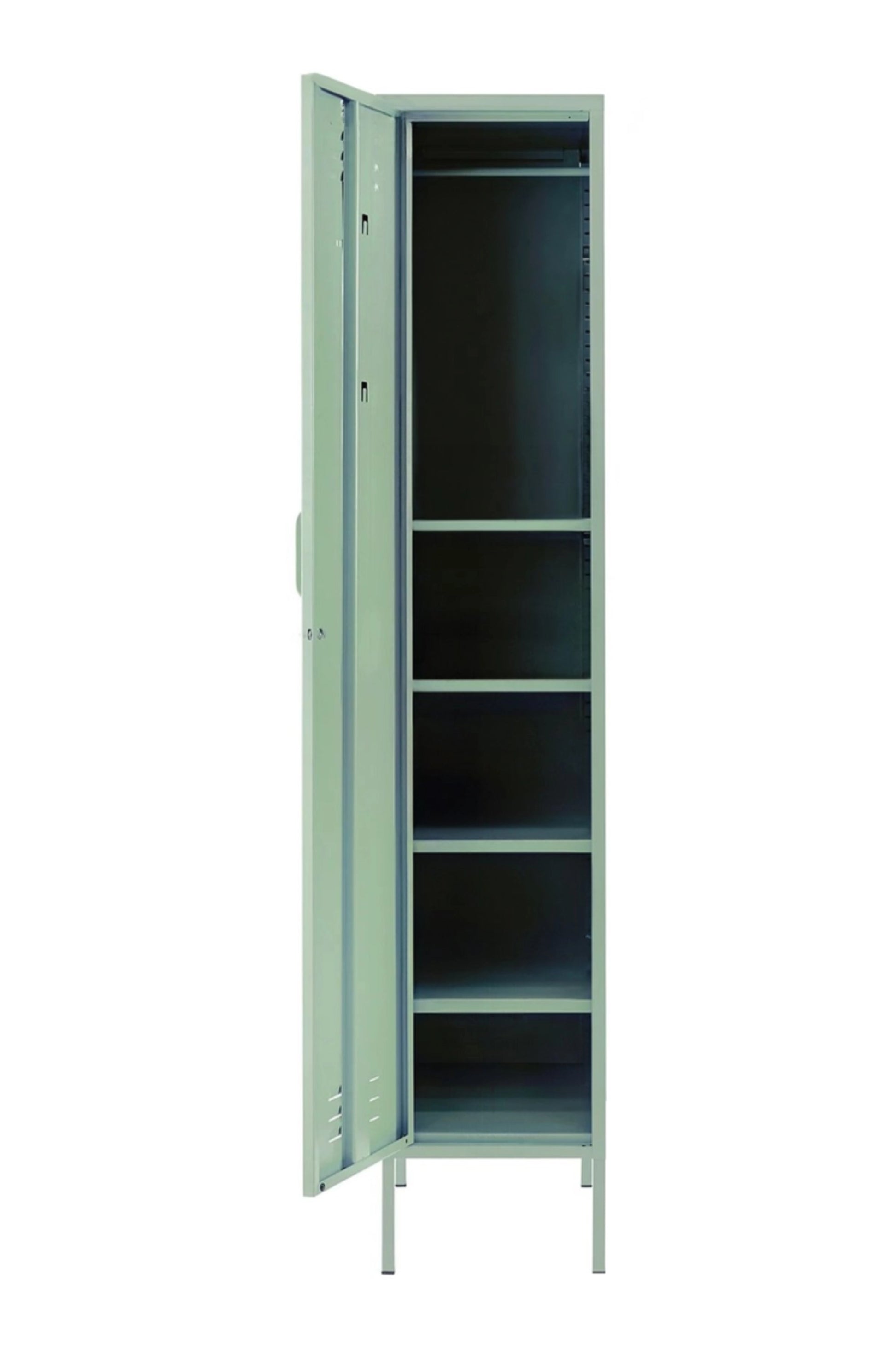 Single Dip in Cool Mint - Modern Steel Locker - Storage Cupboard - Left Door Opening