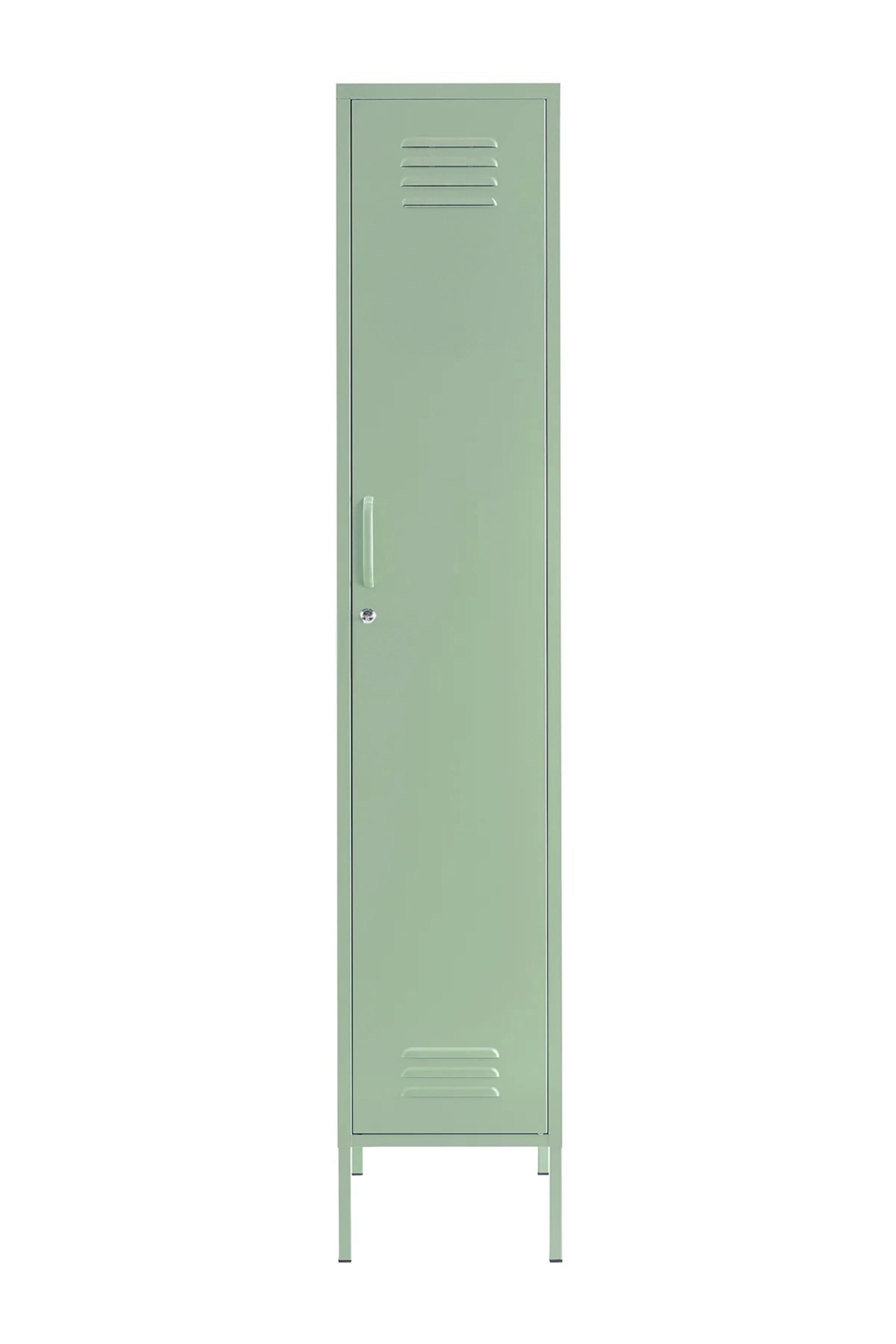 Single Dip in Cool Mint - Modern Steel Locker - Storage Cupboard - Right Door Opening