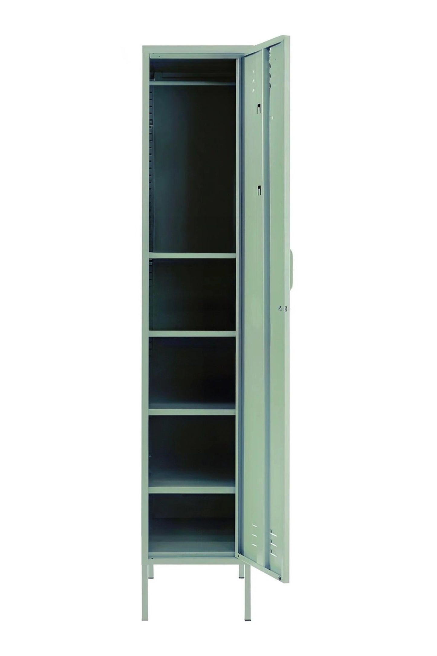 Single Dip in Cool Mint - Modern Steel Locker - Storage Cupboard - Right Door Opening