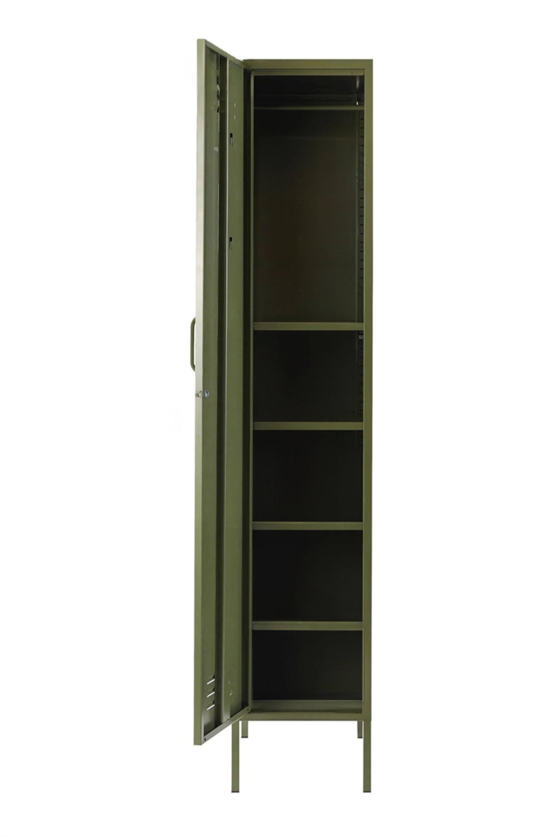Single Dip in Matcha Latte - Modern Steel Locker - Storage Cupboard - Left Door Opening