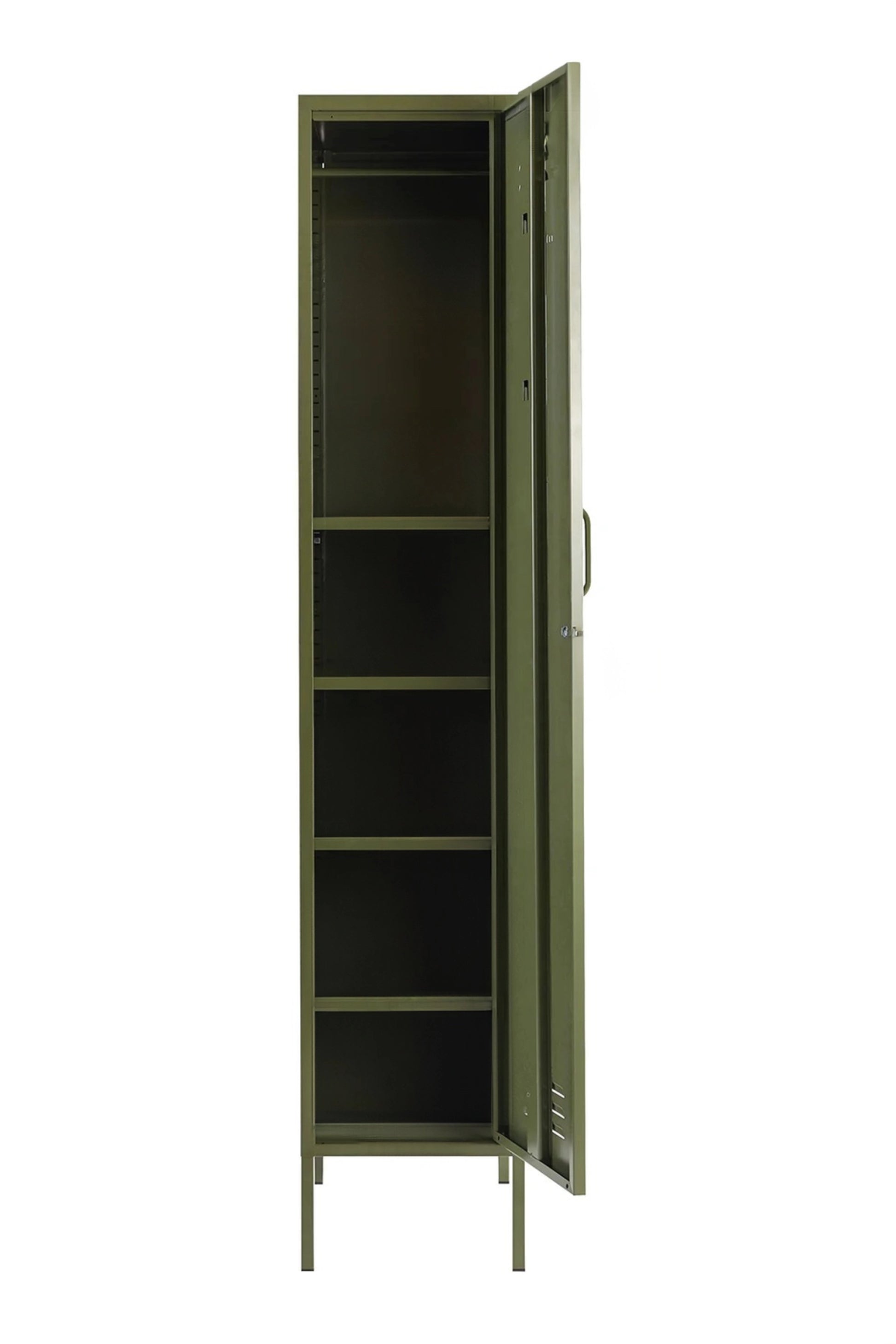 Single Dip in Matcha Latte - Modern Steel Locker - Storage Cupboard - Right Door Opening