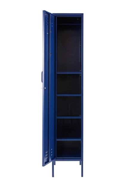 Single Dip in Midnight Blueberry - Modern Steel Locker - Storage Cupboard - Left Door Opening
