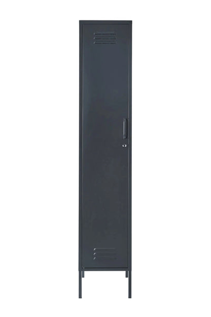 Single Dip in Twisted Liquorice - Modern Steel Locker - Storage Cupboard - Left Door Opening