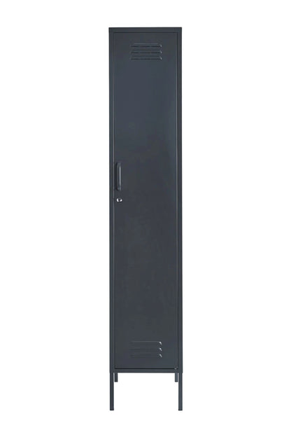 Single Dip in Twisted Liquorice - Modern Steel Locker - Storage Cupboard - Right Door Opening