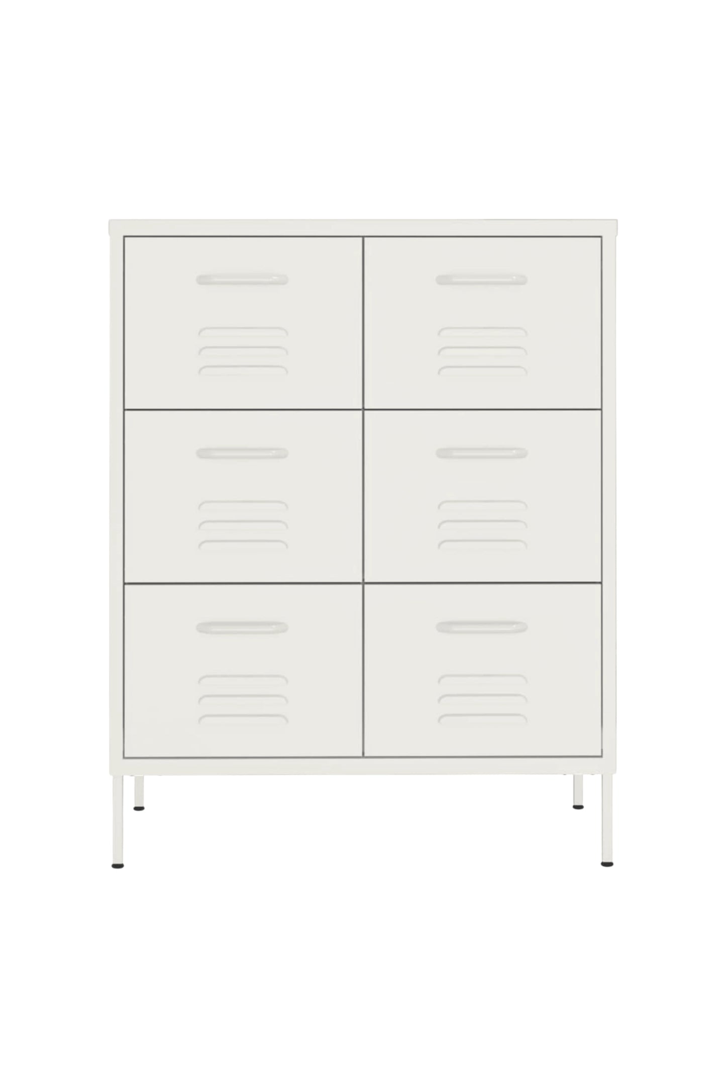 Super Scoop in Coconut Cream - Modern 6 Door Drawer- Storage Drawer