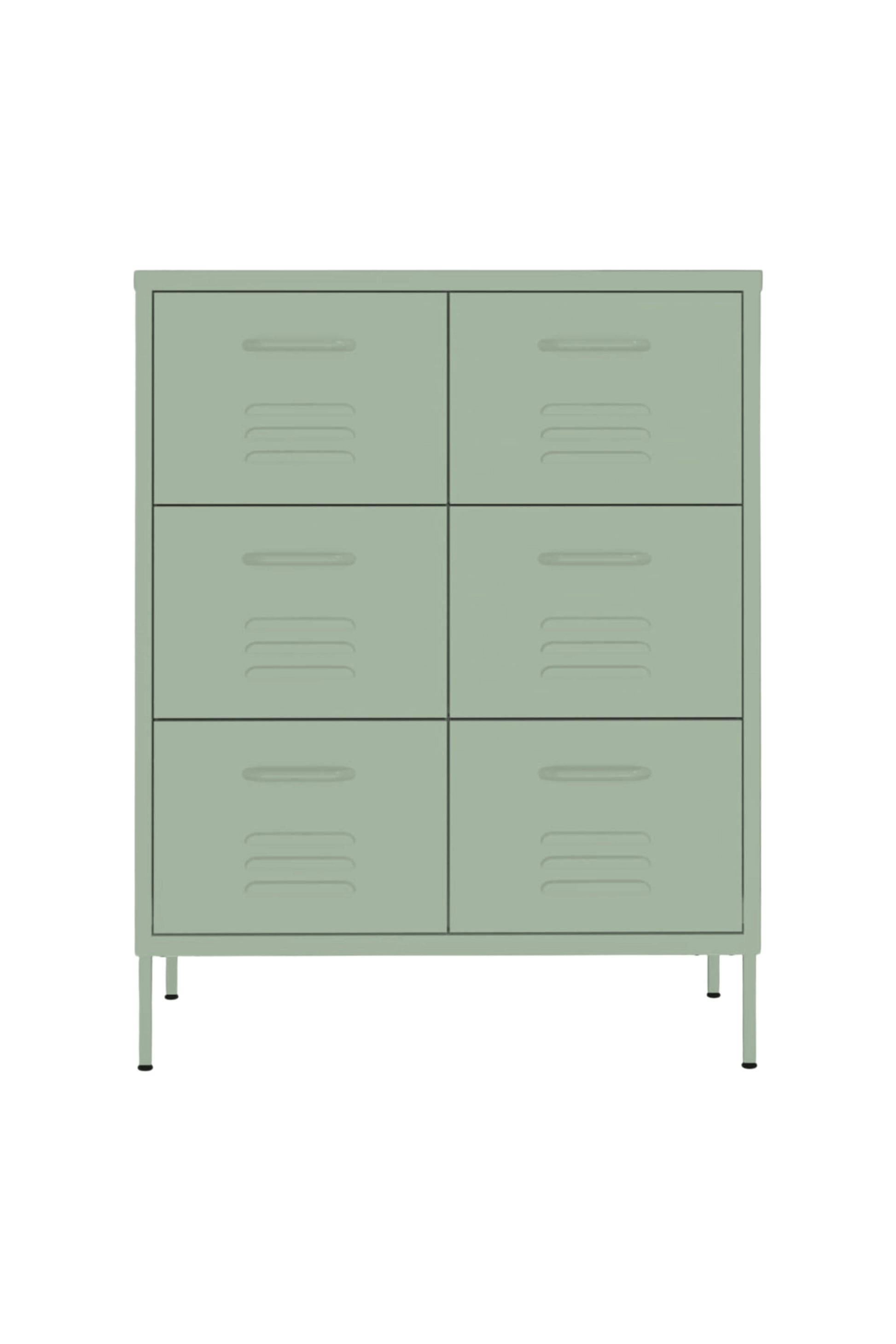 Super Scoop in Cool Mint - Modern 6 Door Drawer- Storage Drawer