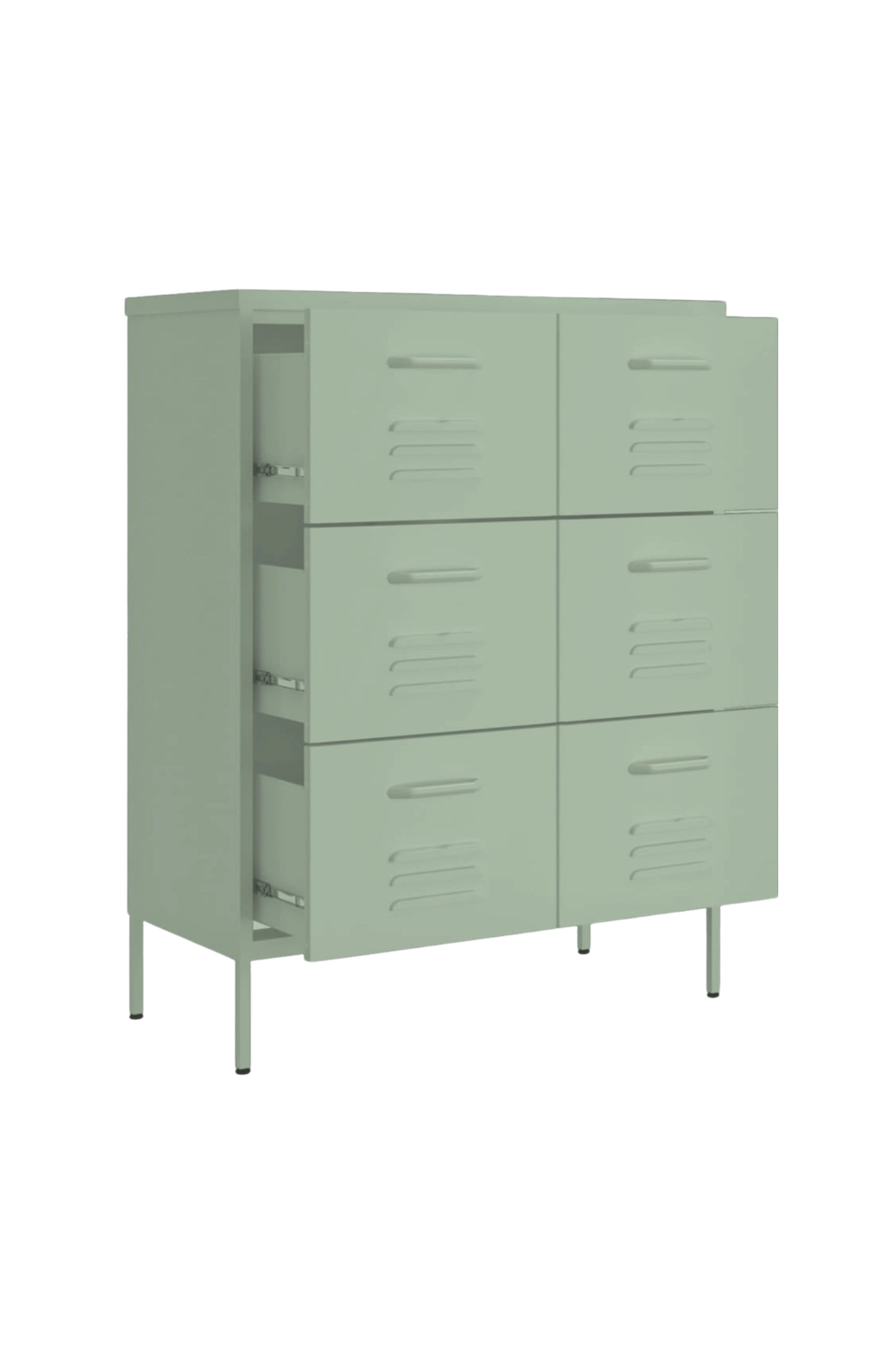 Super Scoop in Cool Mint - Modern 6 Door Drawer- Storage Drawer