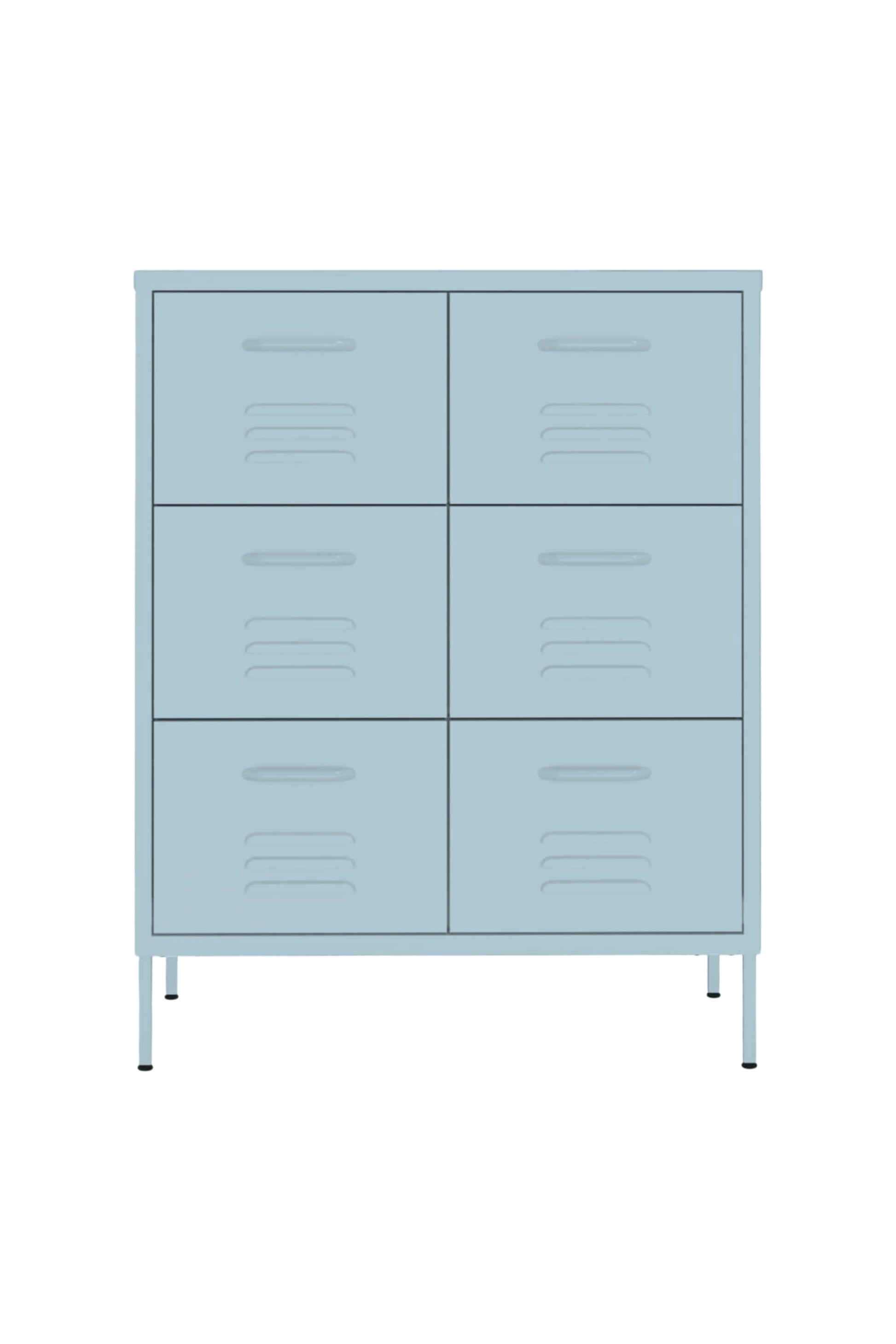 Super Scoop in Double Bubblegum - Modern 6 Door Drawer- Storage Drawer