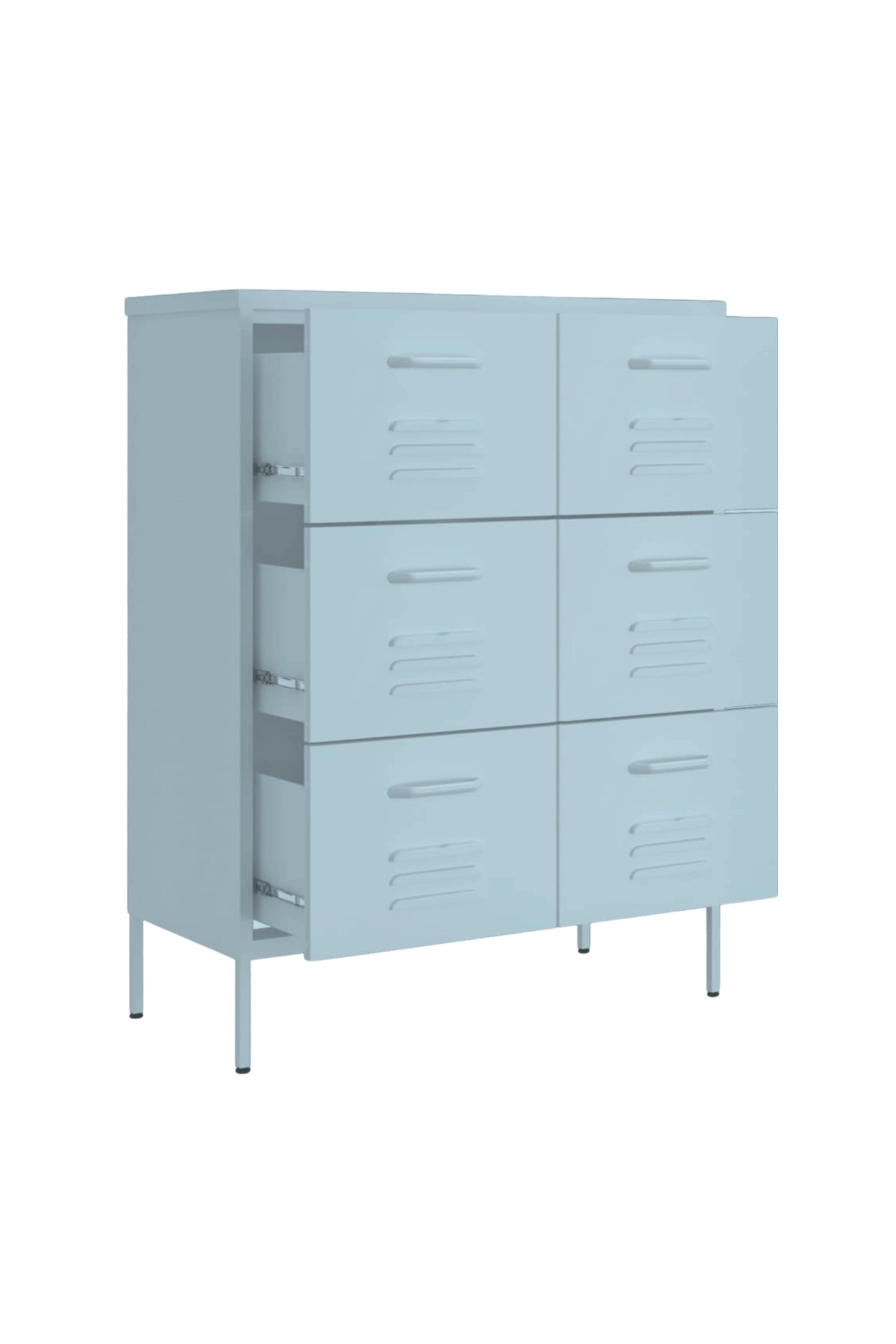 Super Scoop in Double Bubblegum - Modern 6 Door Drawer- Storage Drawer