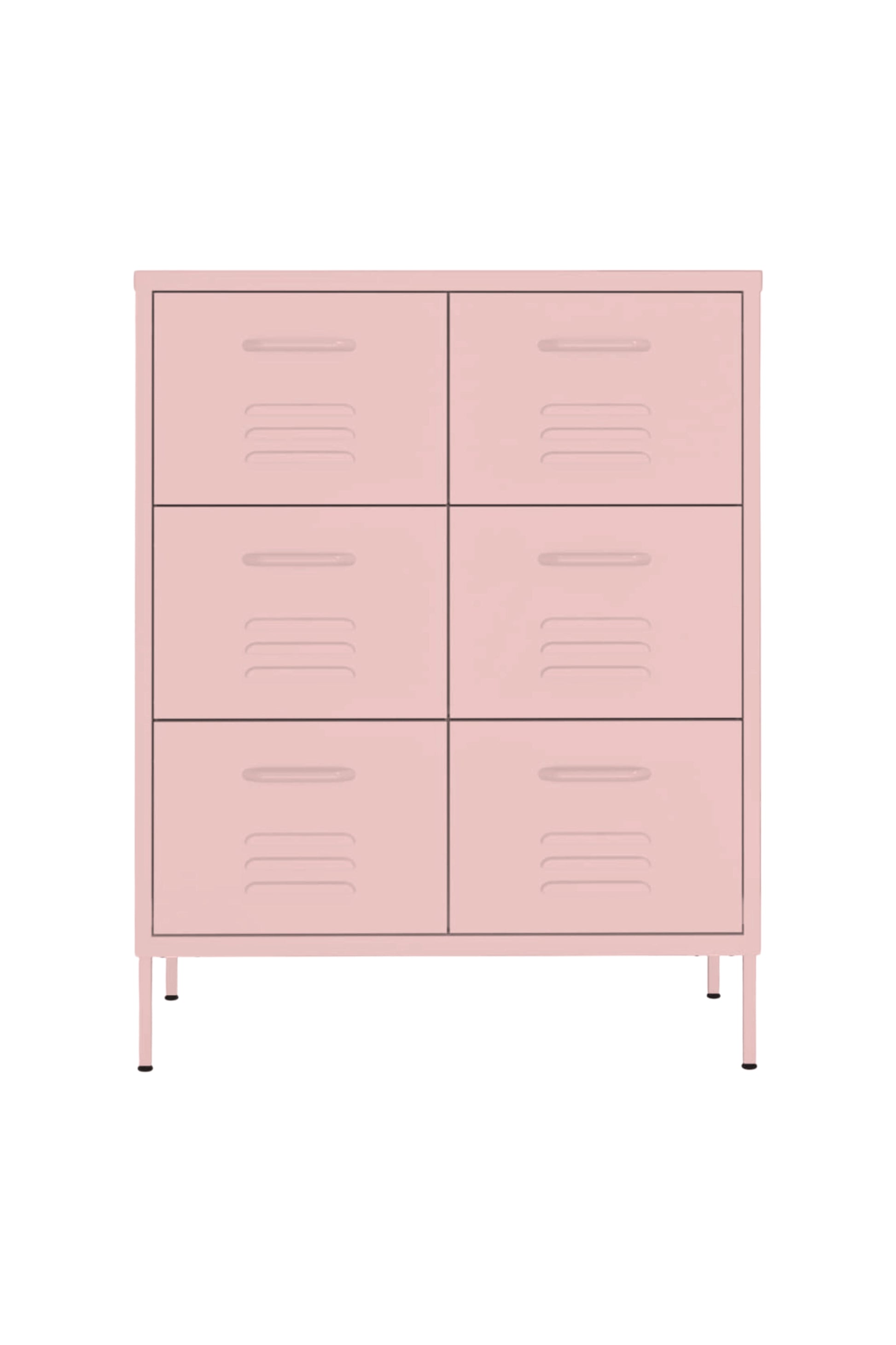 Super Scoop in Strawberry Cupcake - Modern 6 Door Drawer- Storage Drawer