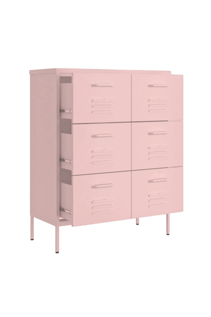 Super Scoop in Strawberry Cupcake - Modern 6 Door Drawer- Storage Drawer