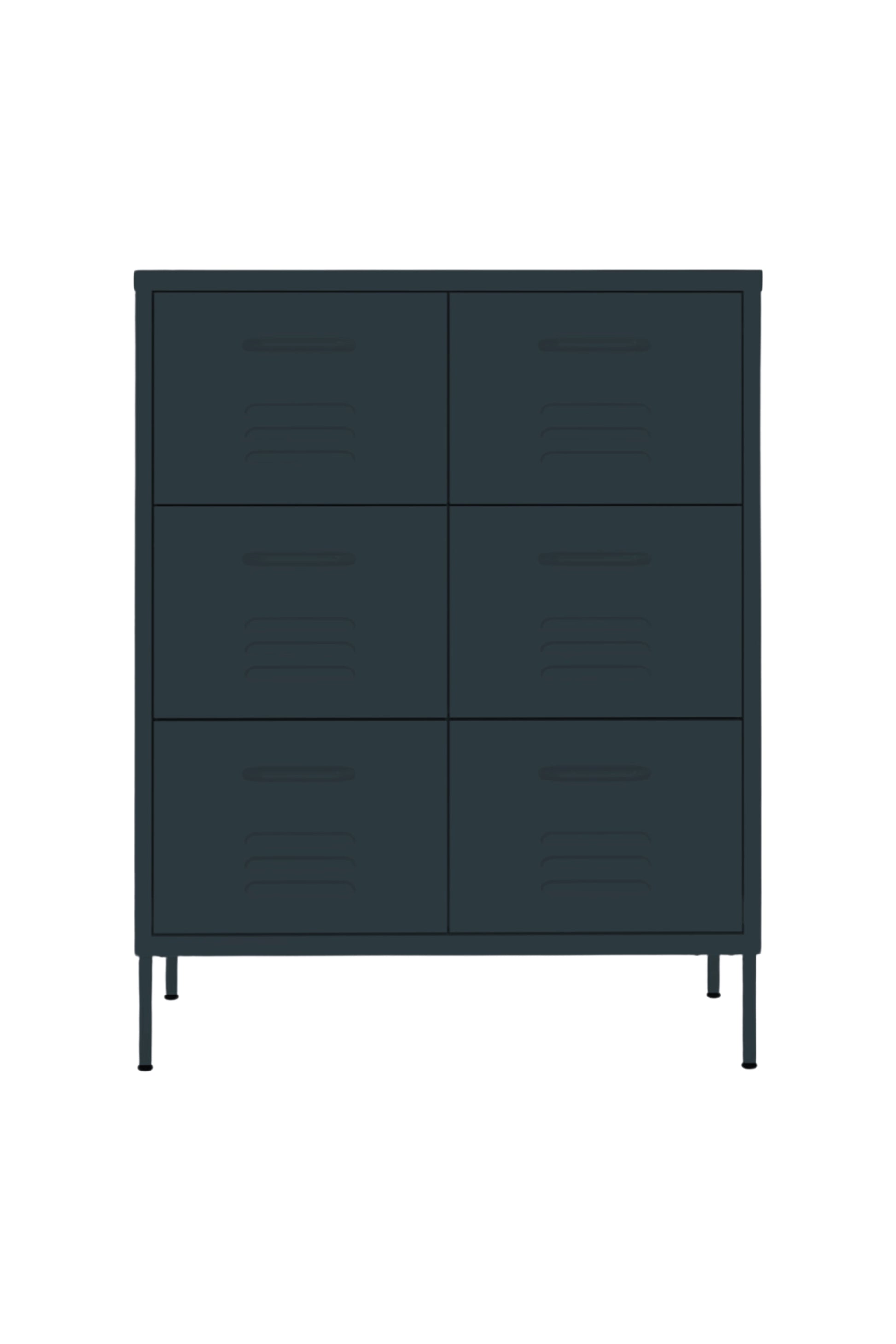 Super Scoop in Twisted Liquorice - Modern 6 Door Drawer- Storage Drawer