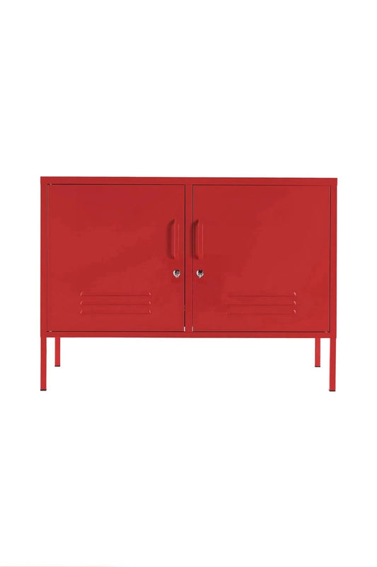 Tiny Treat in Cherry Bombshell - Modern Meda Cabinet - Storage Cabinet