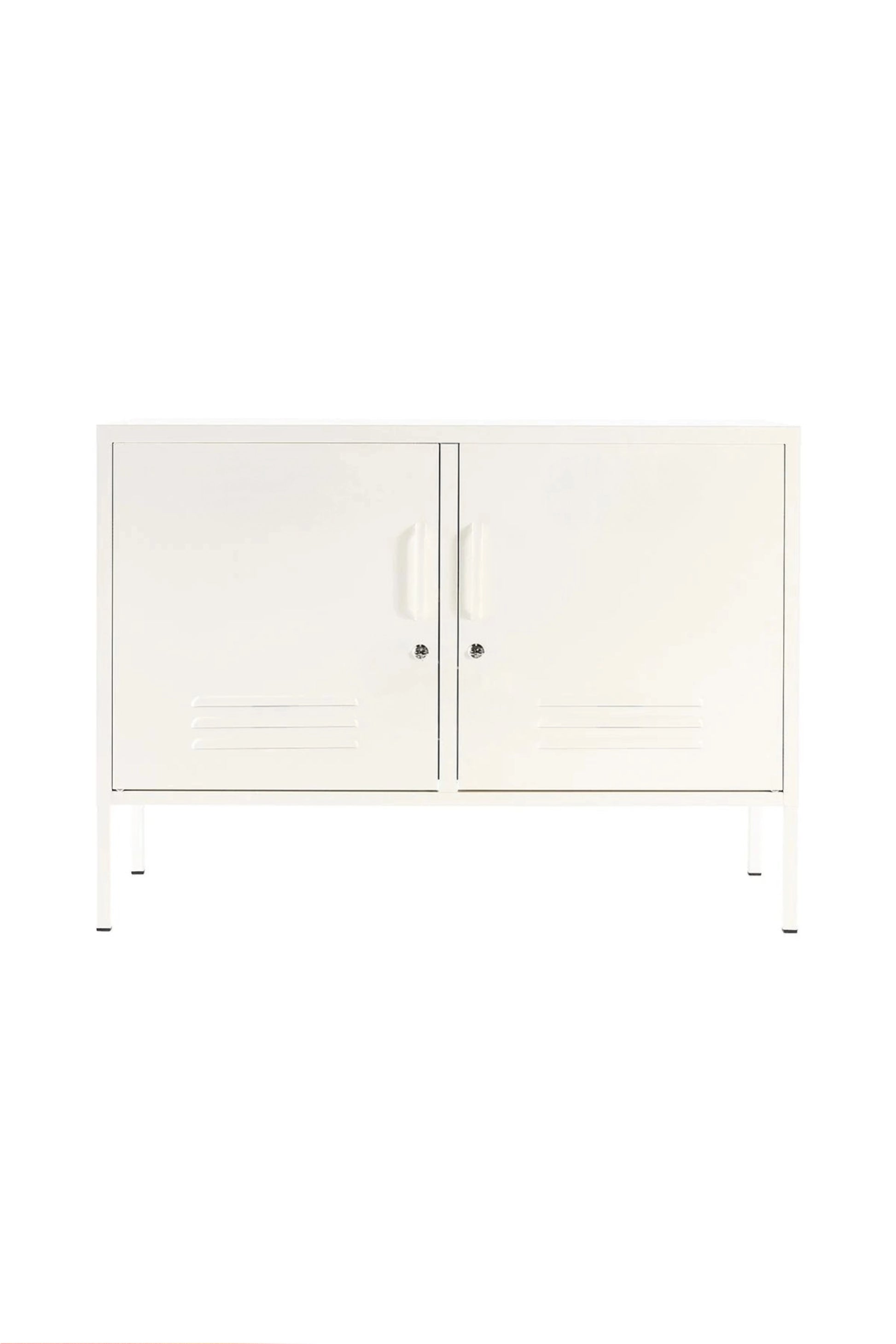 Tiny Treat in Coconut Cream - Modern Meda Cabinet - Storage Cabinet