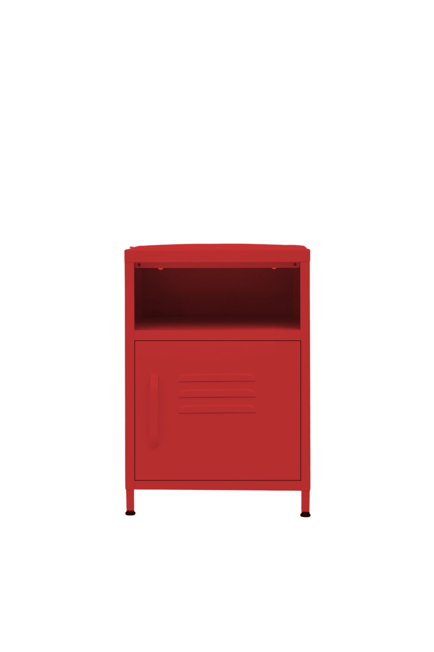 Tiny Tub in Cherry Bombshell - Modern Pedestal- Storage Cabinet - Right Door Opening