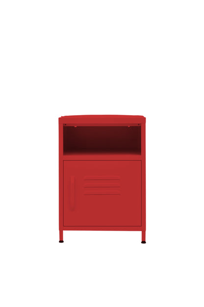 Tiny Tub in Cherry Bombshell - Modern Pedestal- Storage Cabinet - Right Door Opening