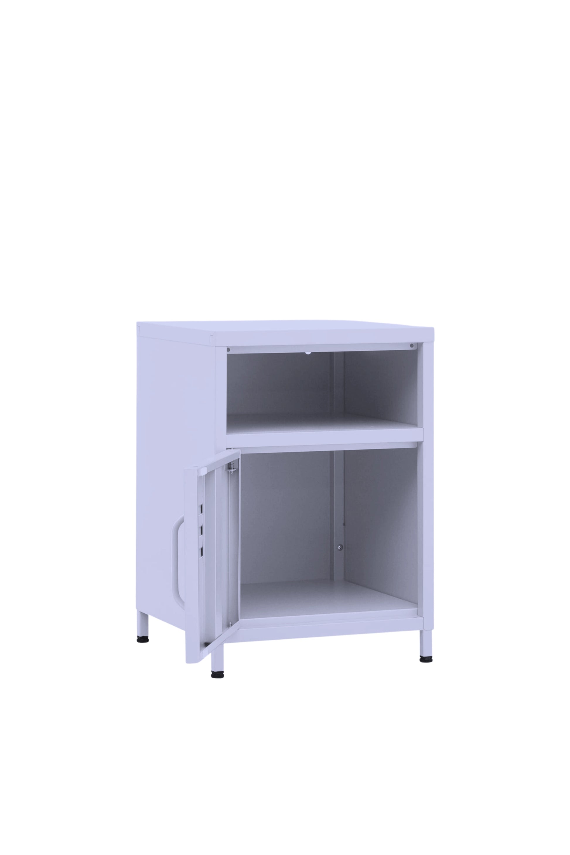 Tiny Tub in Taro Milk - Modern Pedestal- Storage Cabinet - Left Door Opening 