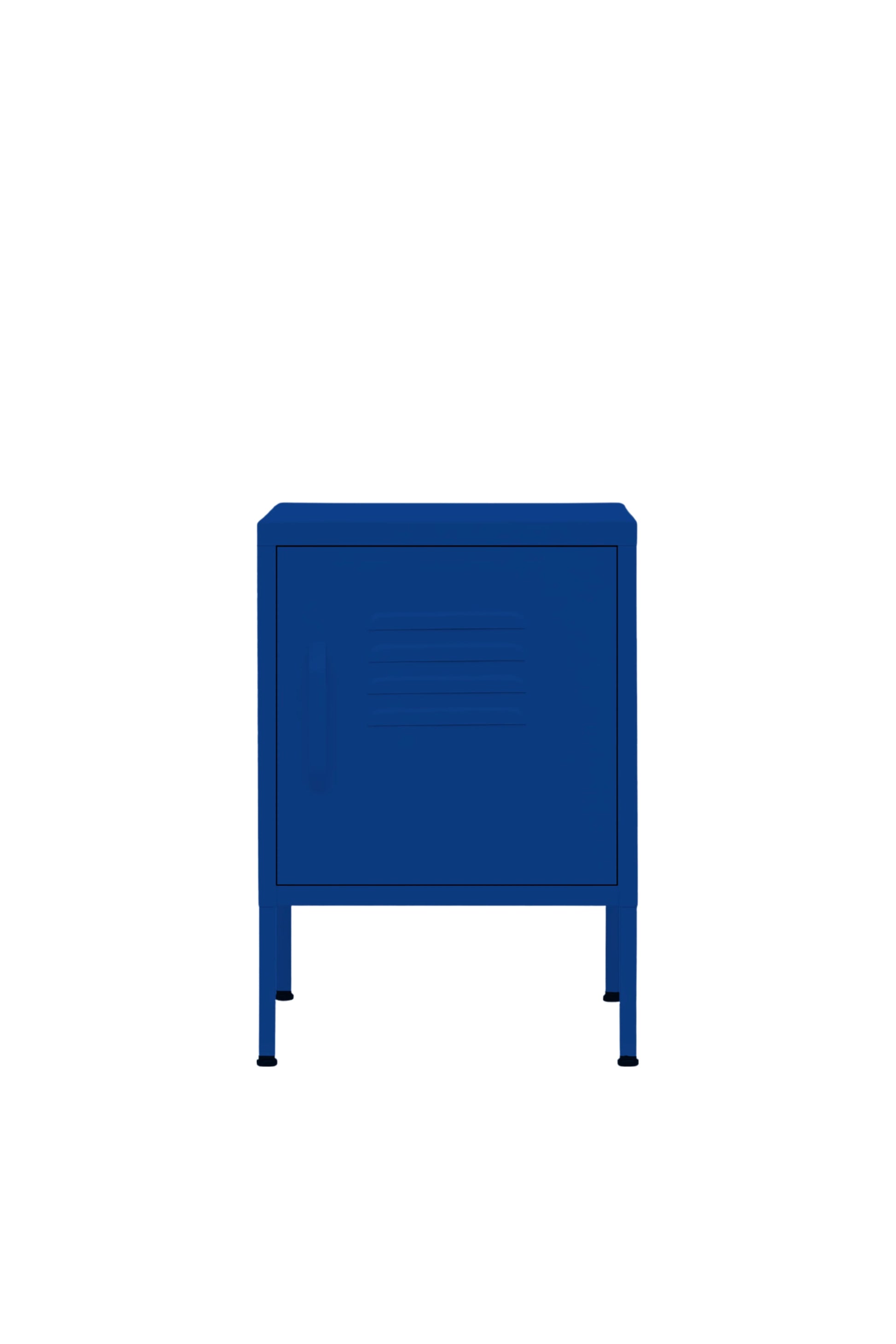 Cute Cup in Midnight Blueberry - Modern Pedestal- Storage Cabinet - Right Door Opening